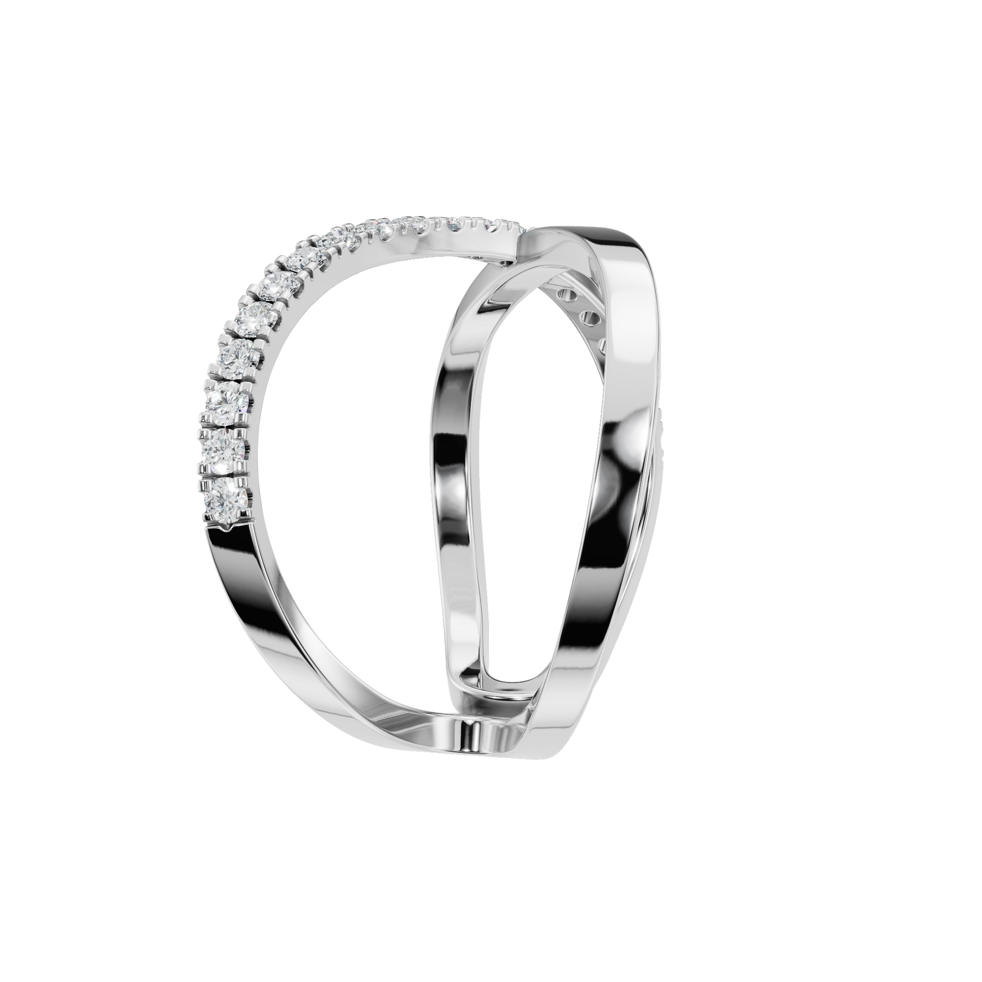 Timeless Lab Grown Diamond Overlap Ring – Premium Holiday Gift