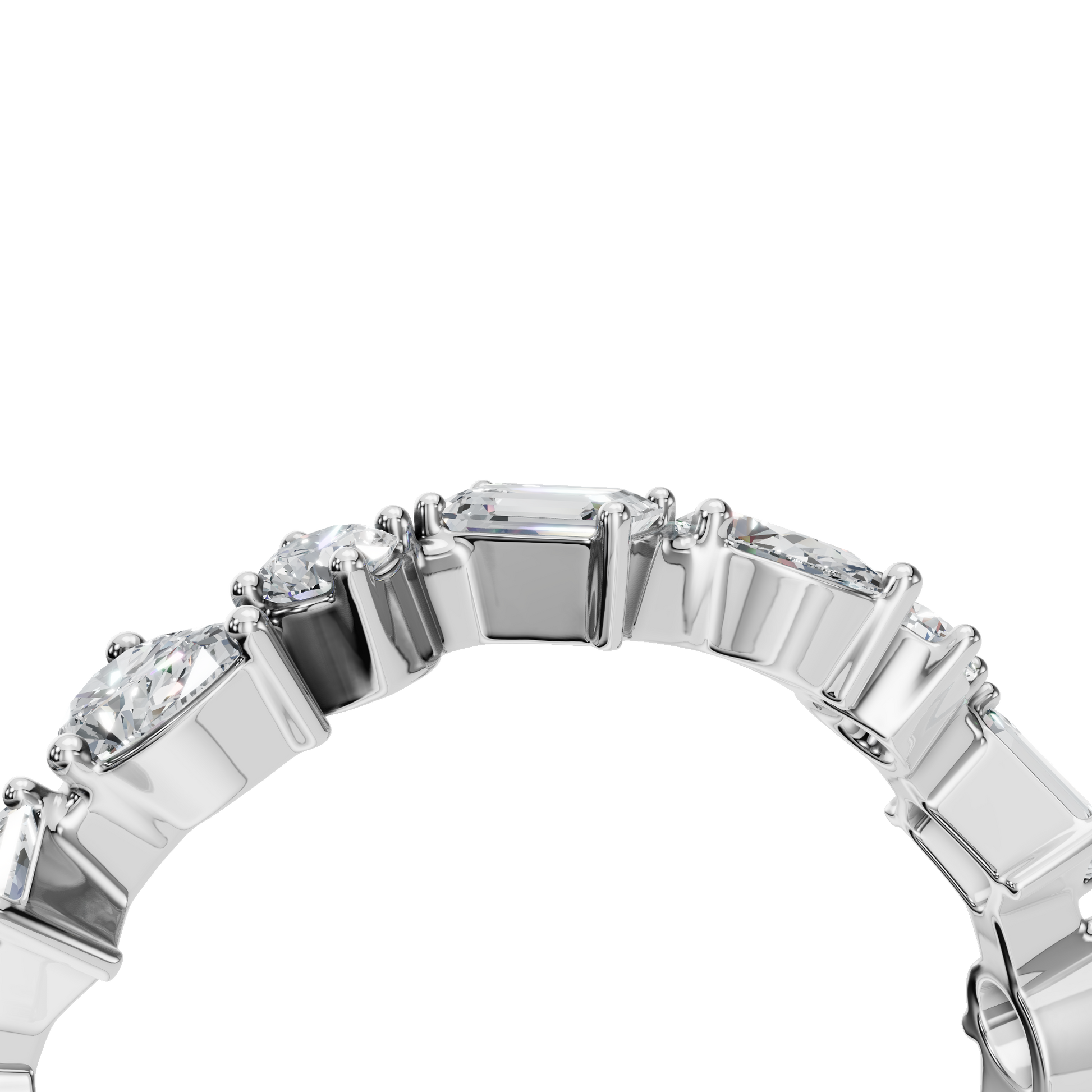 0.70 CTW Mixed Diamond Ring – Elegant Multi Shape Gold Band