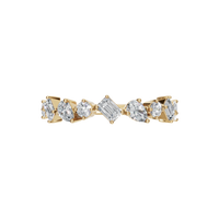 Mixed Lab Diamond Wedding Band Ring in Gold