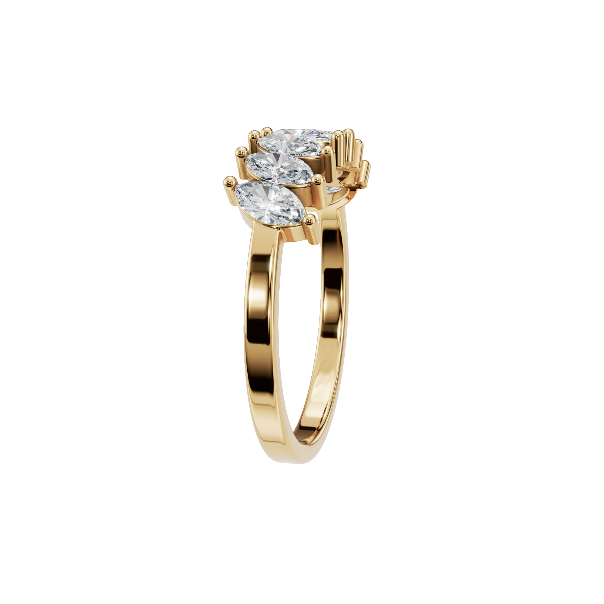 0.81 CTW Marquise Lab Diamond Ring For Anniversary Gift
