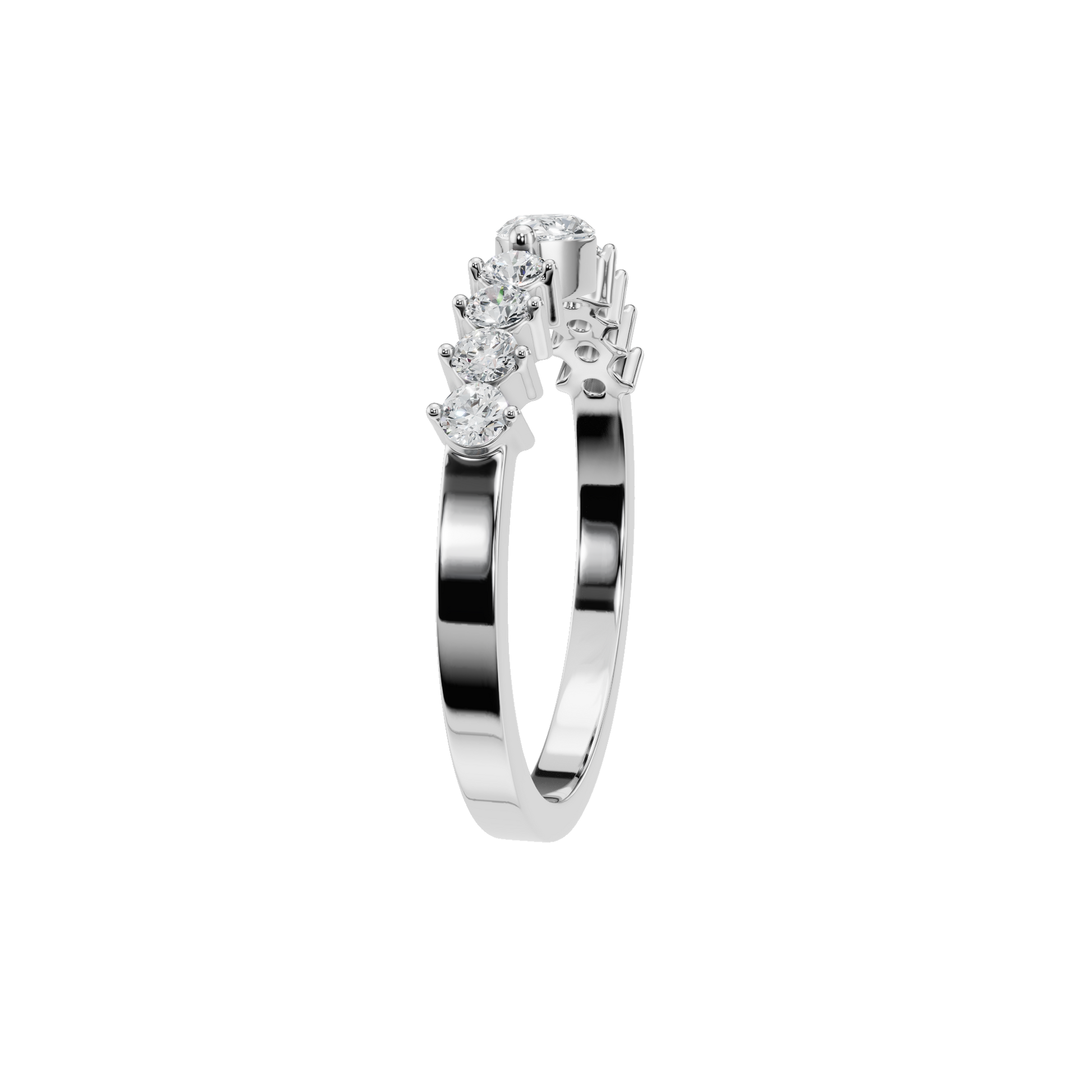 Diamond Ring with Marquise Center & Graduated Side Stones