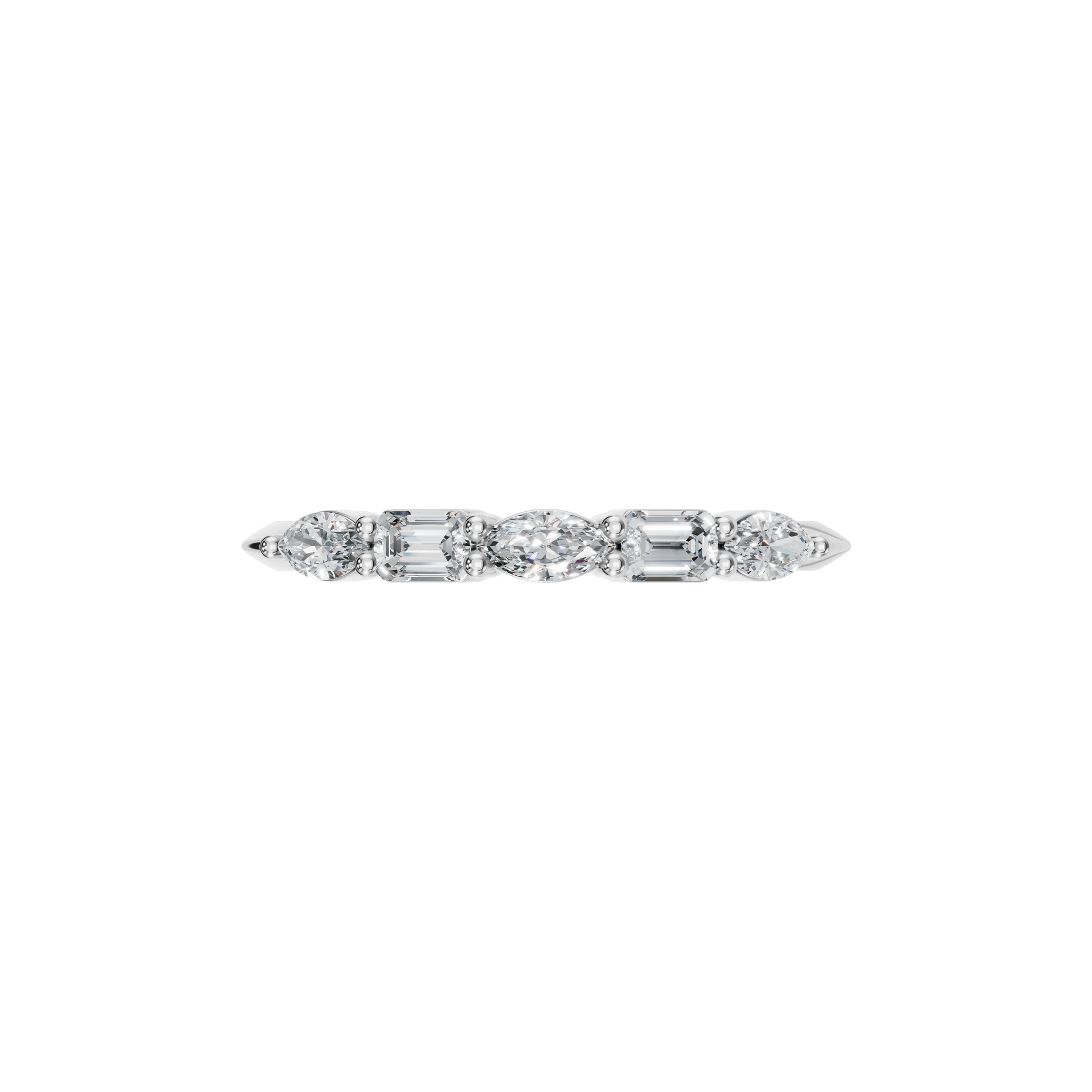 Perfect Promise Gold Lab Grown Diamond Band with Marquise Diamonds