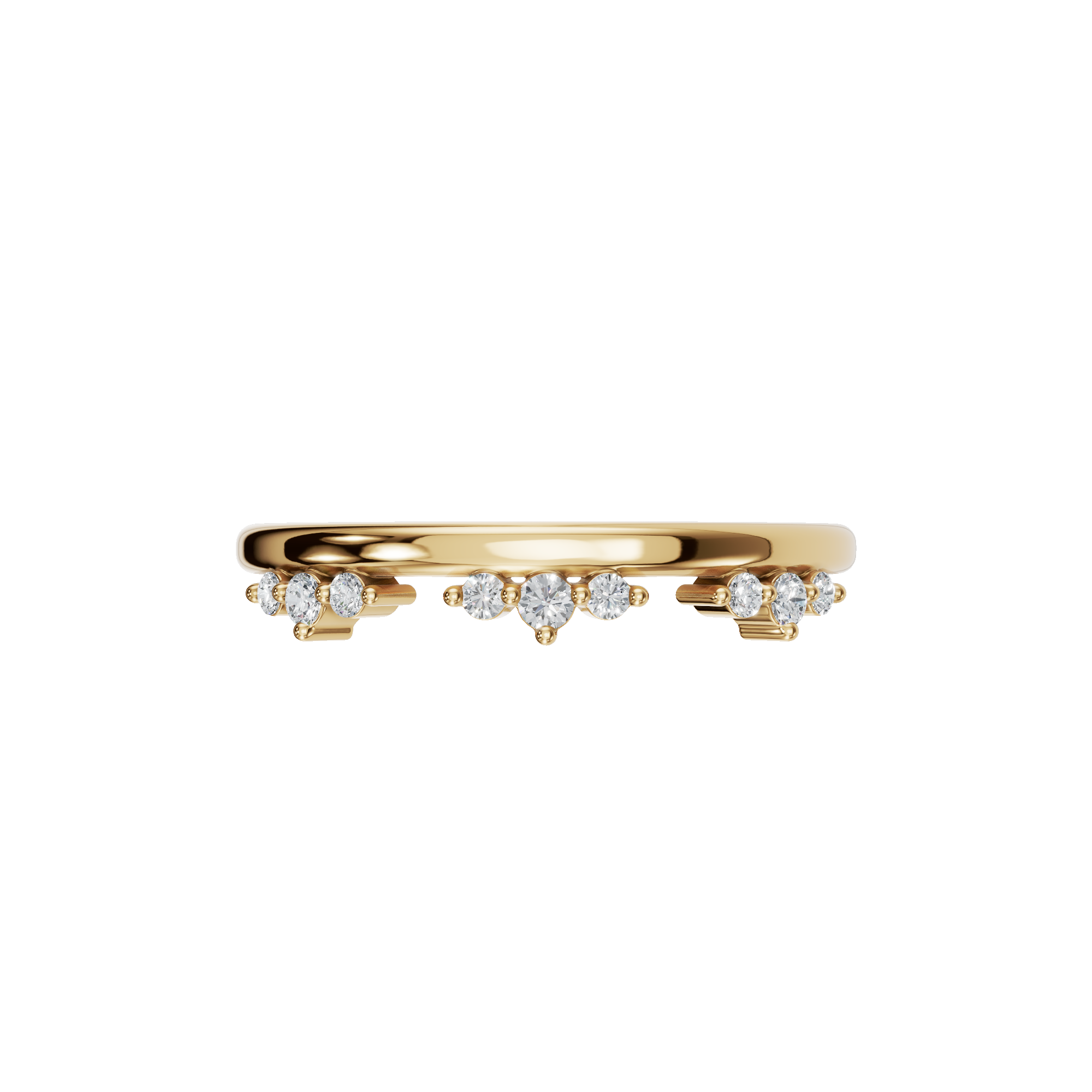Round Diamond Open Wrap Ring in Gold | Modern Minimal Fine Jewelry Ring