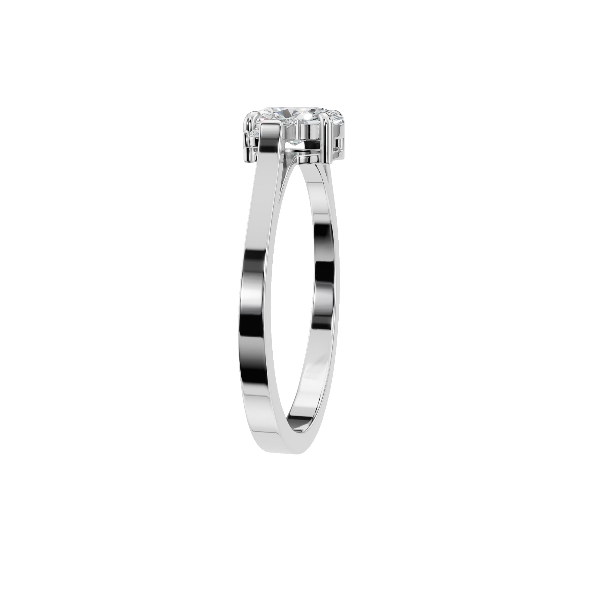 0.50 CTW Three Stone Diamond Ring – Modern Gold Design