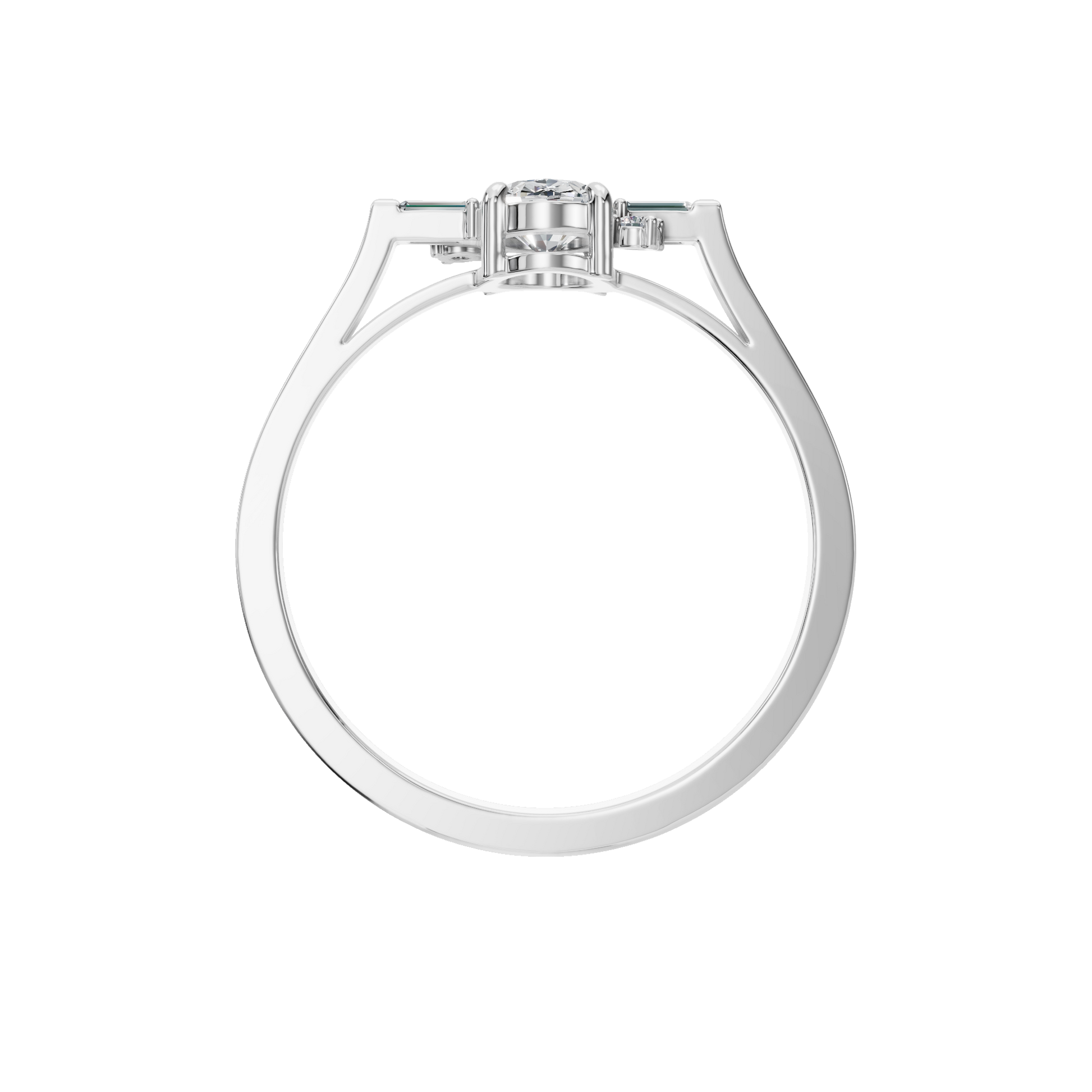 0.50 CTW Three Stone Diamond Ring – Modern Gold Design