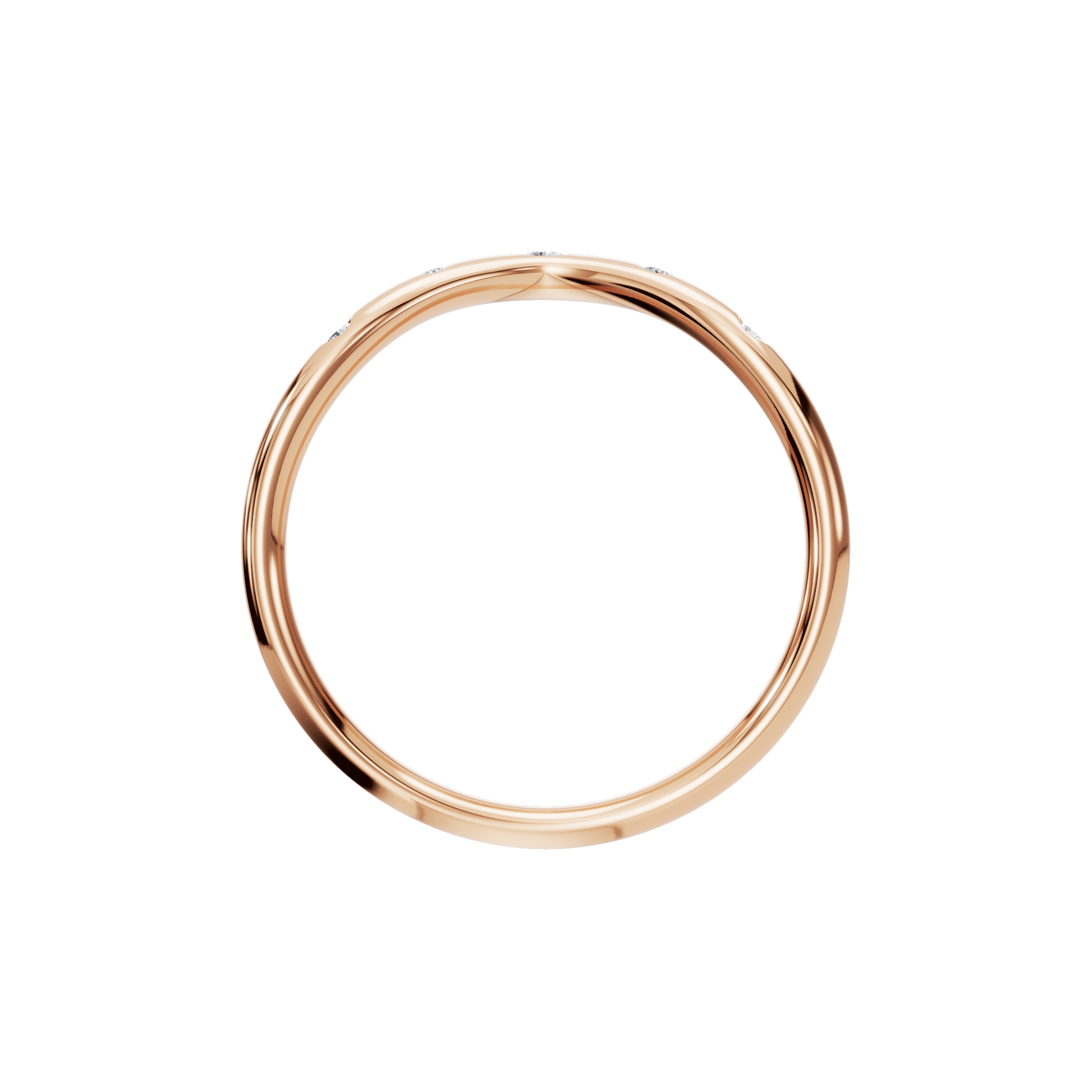 Curved Bezel Diamond Band for Women