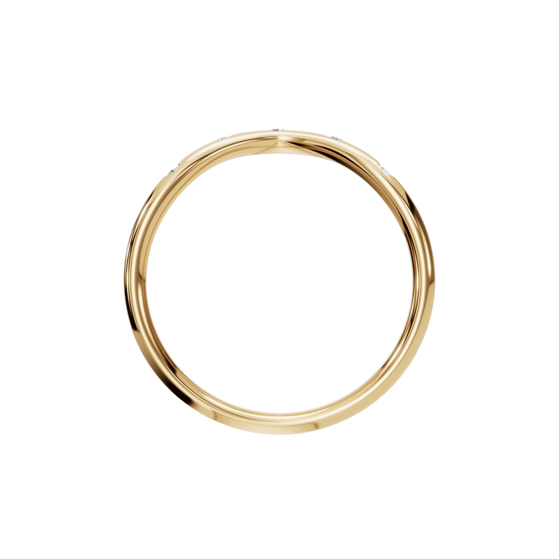 Curved Bezel Diamond Band for Women