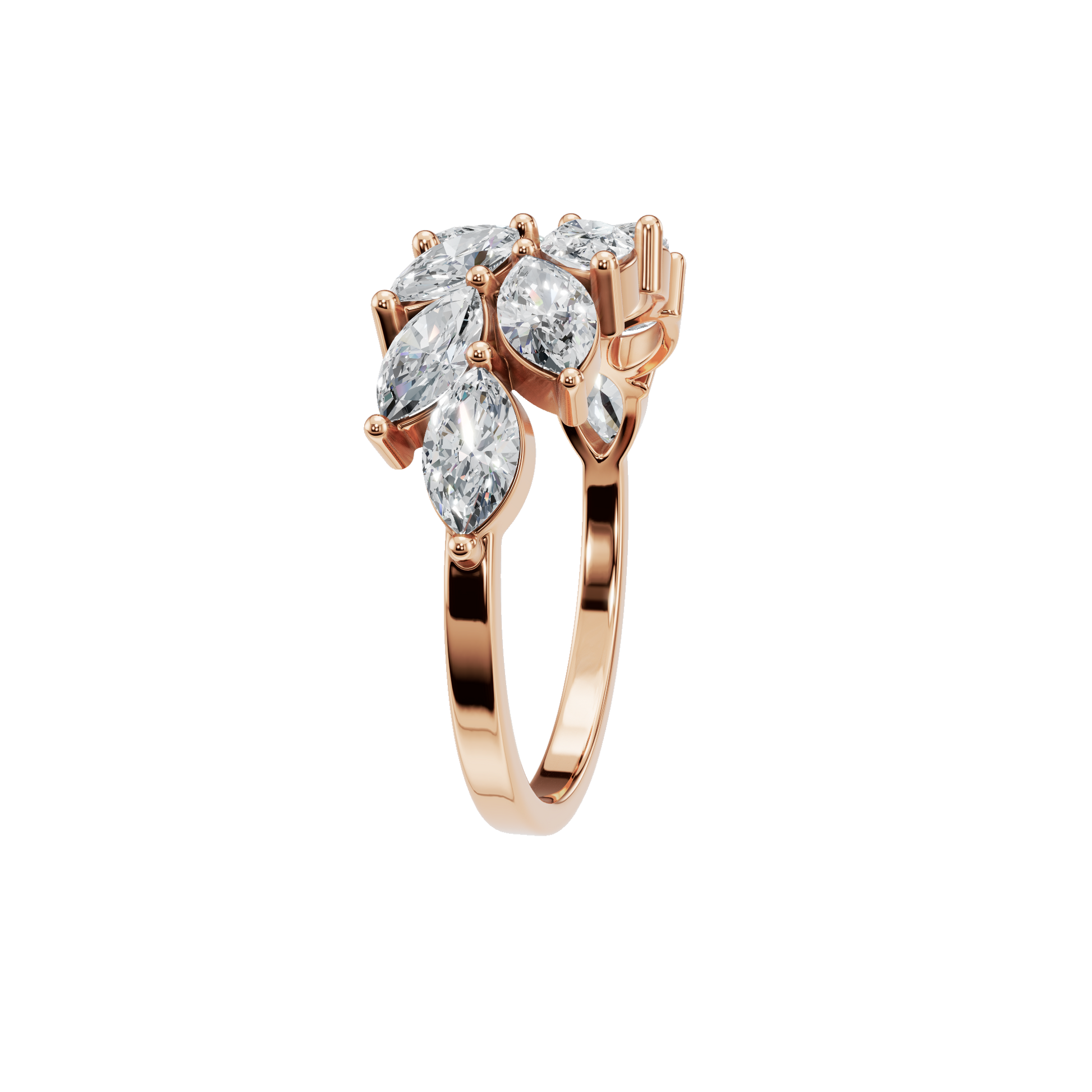 1.83Ct Marquise & Princess Diamond Statement Ring in Gold | Luxury Fine Jewelry Ring