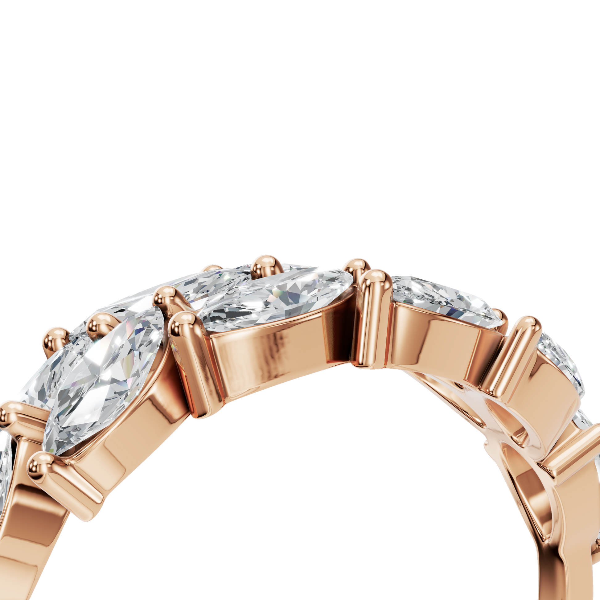 1.83Ct Marquise & Princess Diamond Statement Ring in Gold | Luxury Fine Jewelry Ring