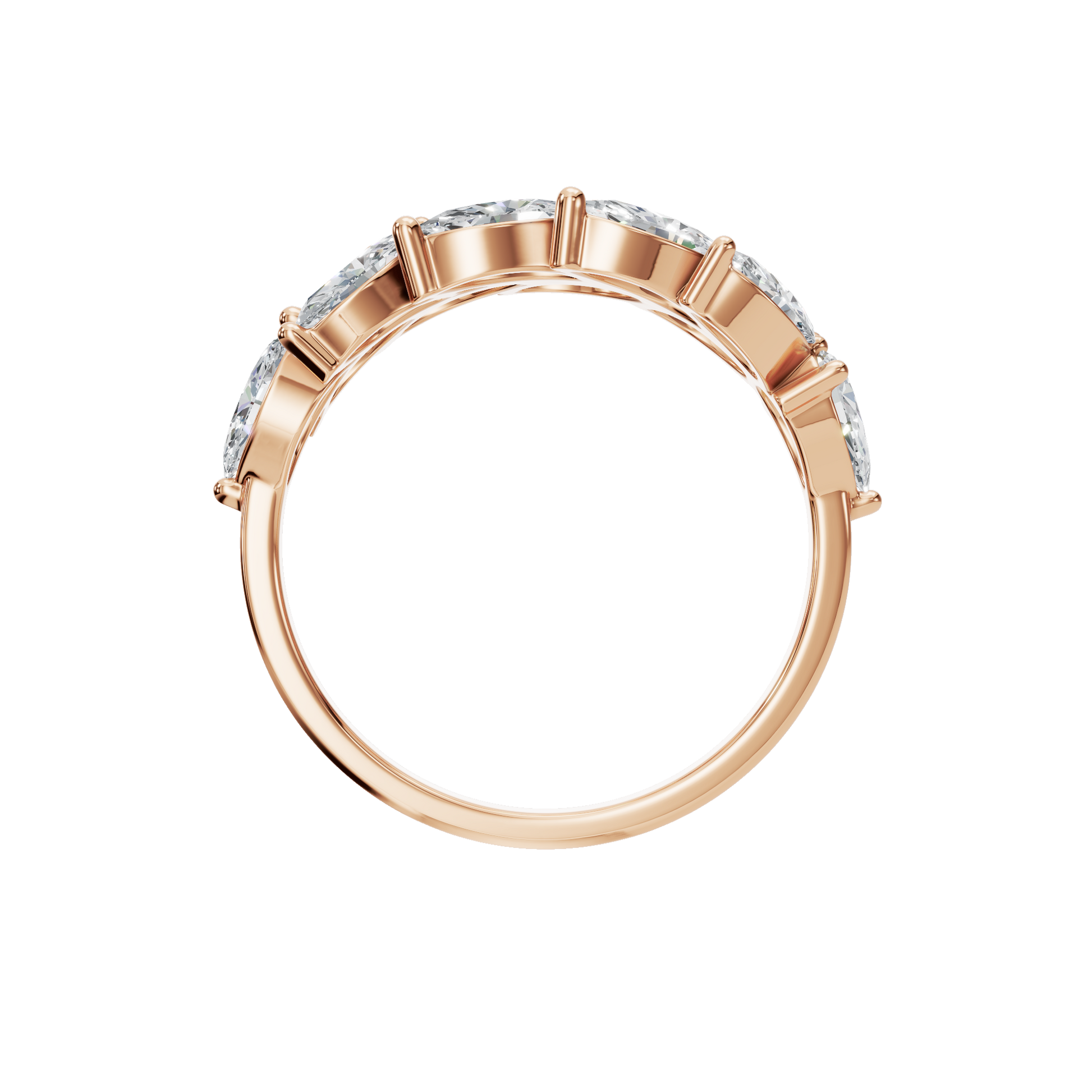 1.83Ct Marquise & Princess Diamond Statement Ring in Gold | Luxury Fine Jewelry Ring