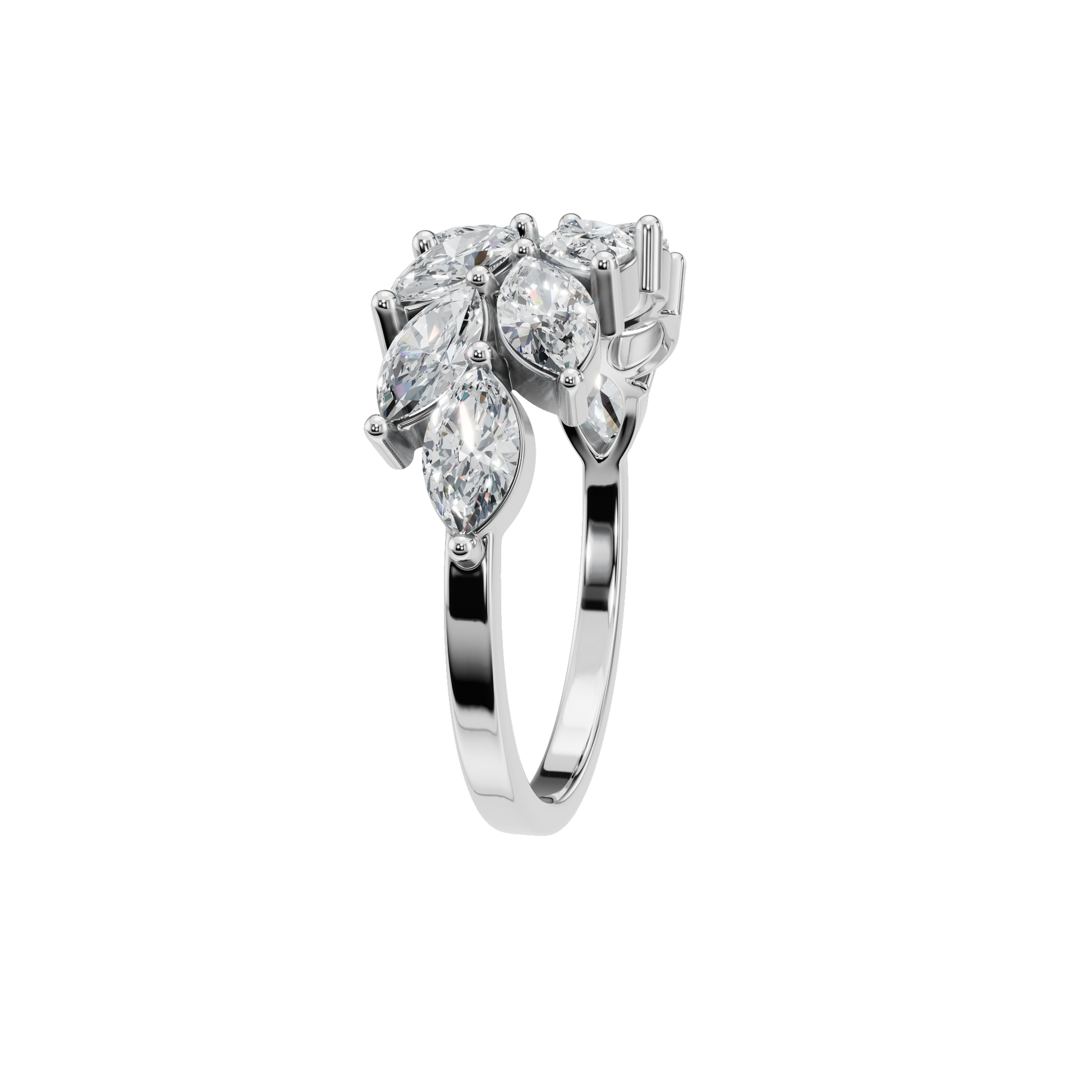 1.83Ct Marquise & Princess Diamond Statement Ring in Gold | Luxury Fine Jewelry Ring