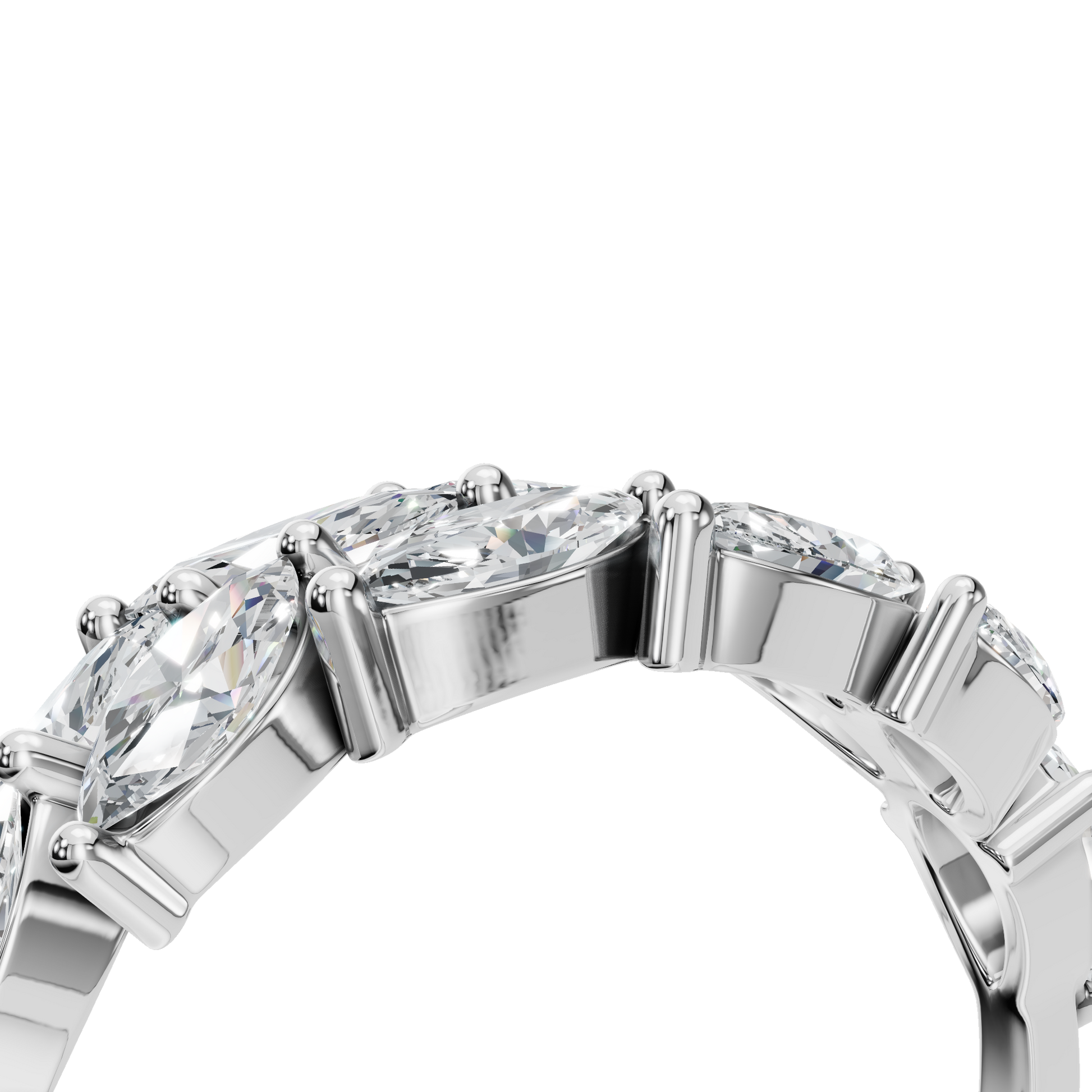1.83Ct Marquise & Princess Diamond Statement Ring in Gold | Luxury Fine Jewelry Ring