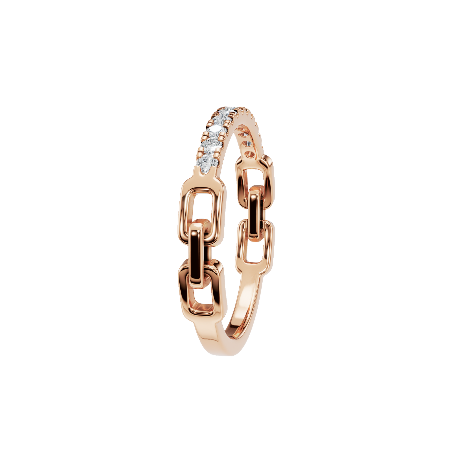 Round Diamond Knot Ring in Gold | Elegant Pave Diamond Statement Ring