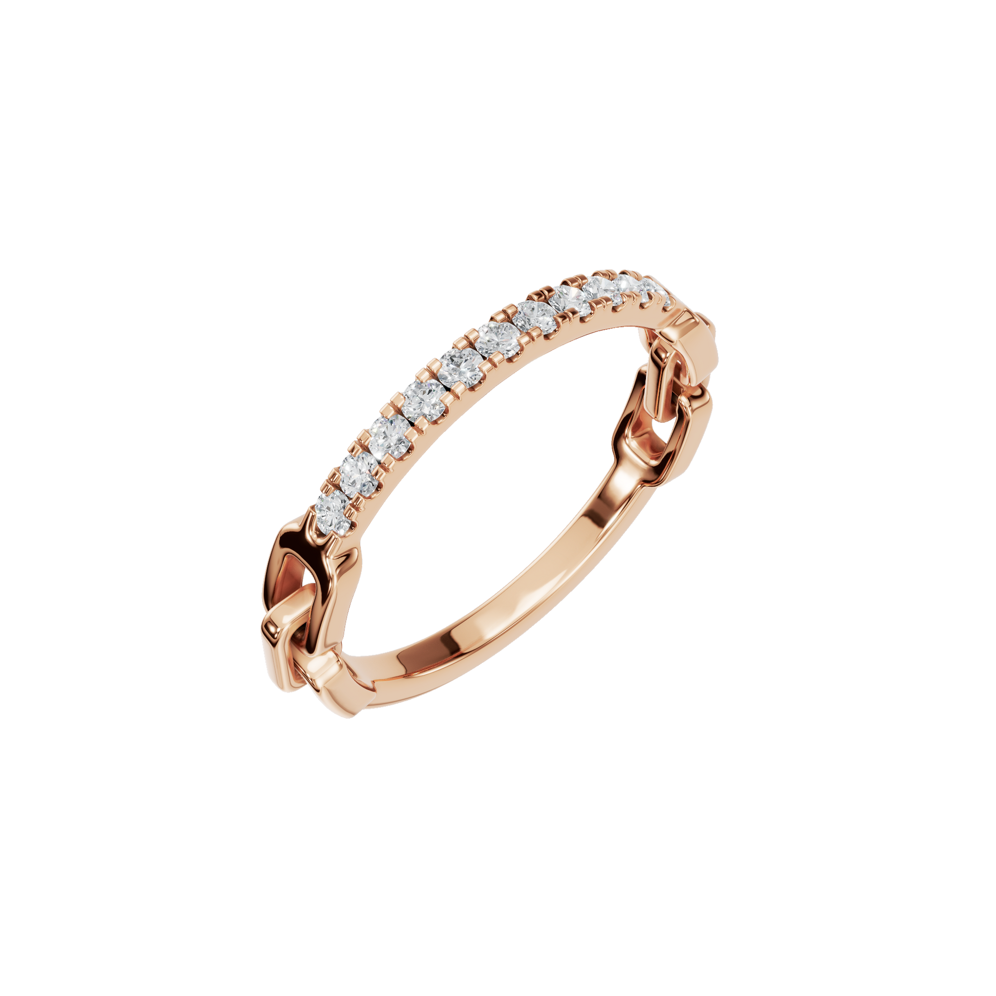 Round Diamond Knot Ring in Gold | Elegant Pave Diamond Statement Ring