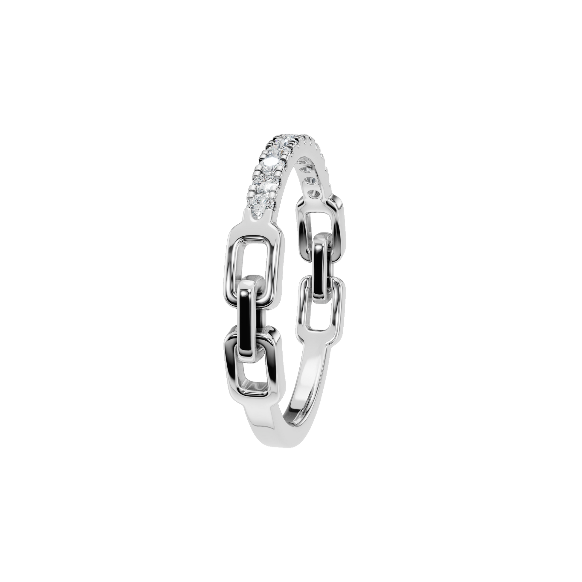 Round Diamond Knot Ring in Gold | Elegant Pave Diamond Statement Ring