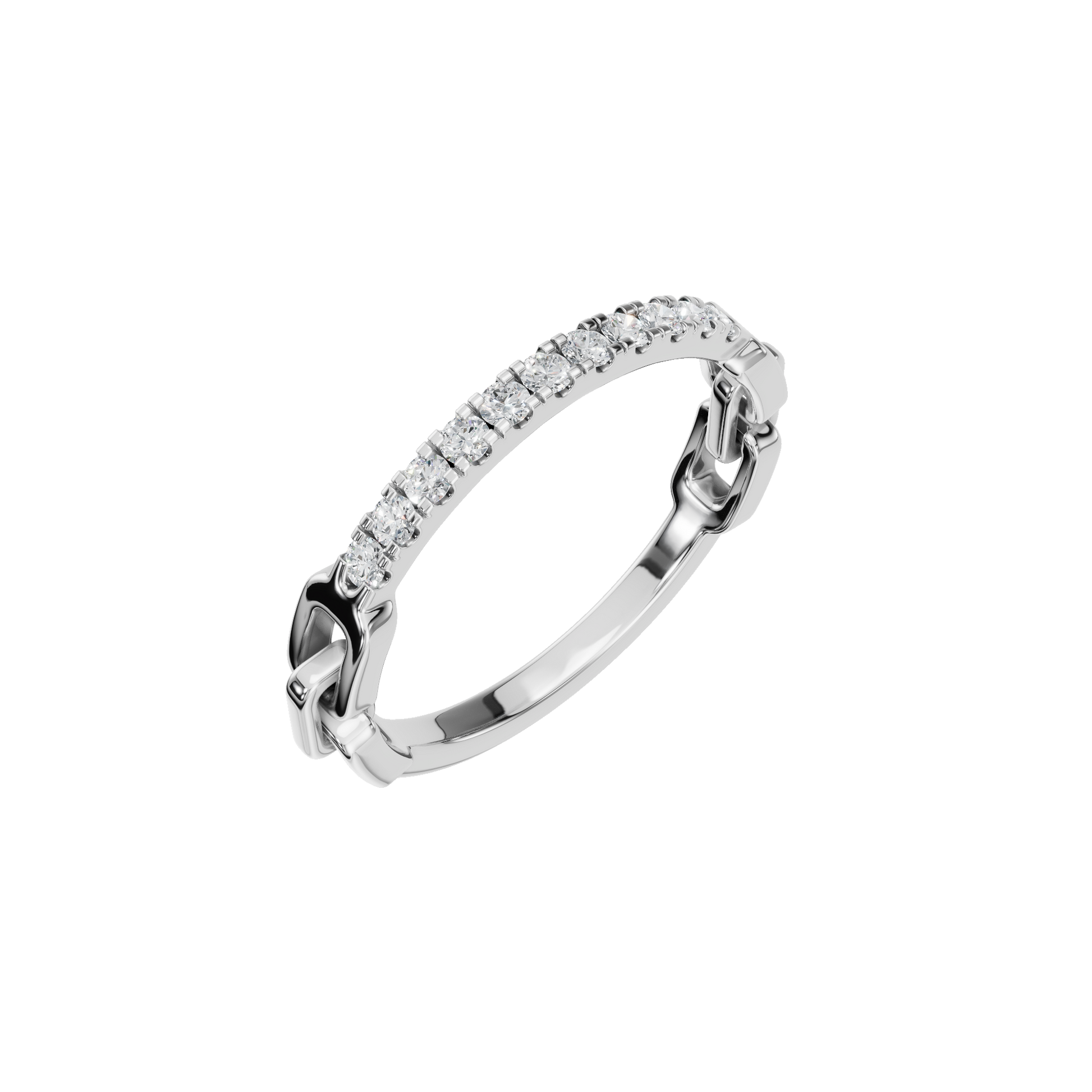 Round Diamond Knot Ring in Gold | Elegant Pave Diamond Statement Ring