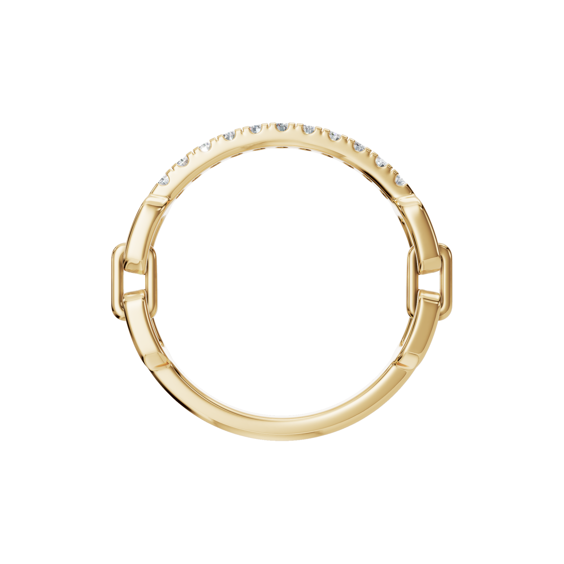 Round Diamond Knot Ring in Gold | Elegant Pave Diamond Statement Ring
