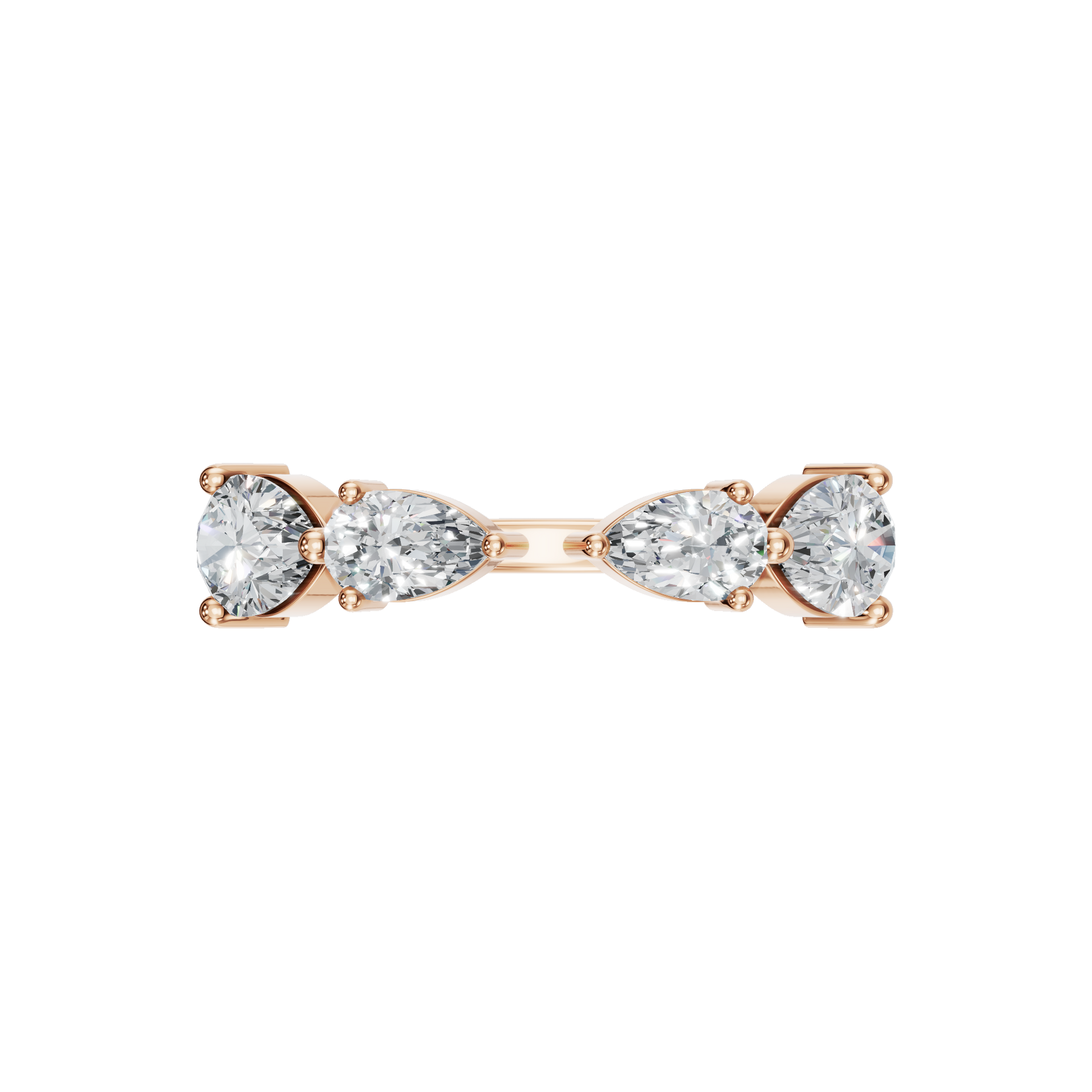 1.06 CTW Princess Cut Diamond Ring – Sleek Trio Statement by AYA Fine Jewelry