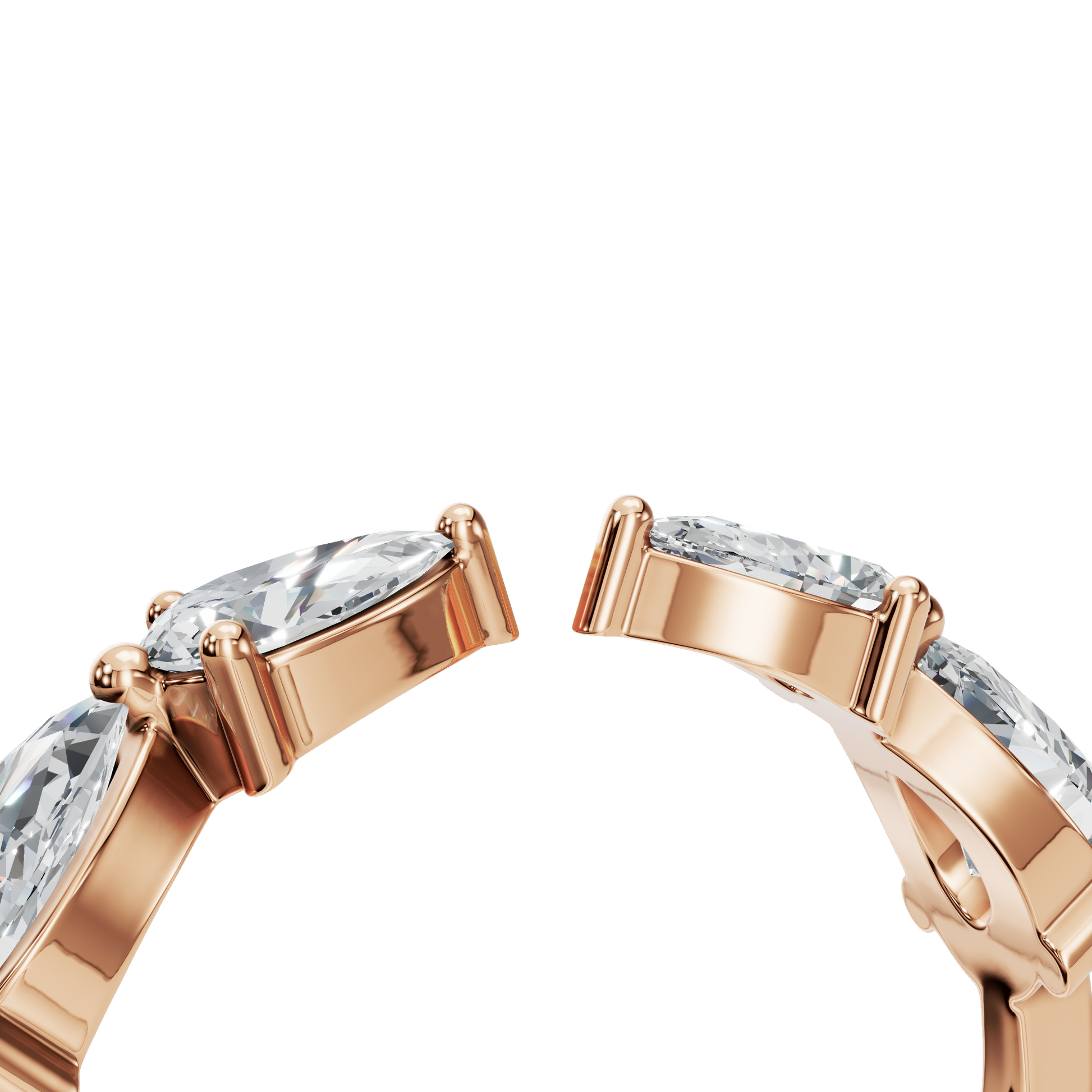1.06 CTW Princess Cut Diamond Ring – Sleek Trio Statement by AYA Fine Jewelry