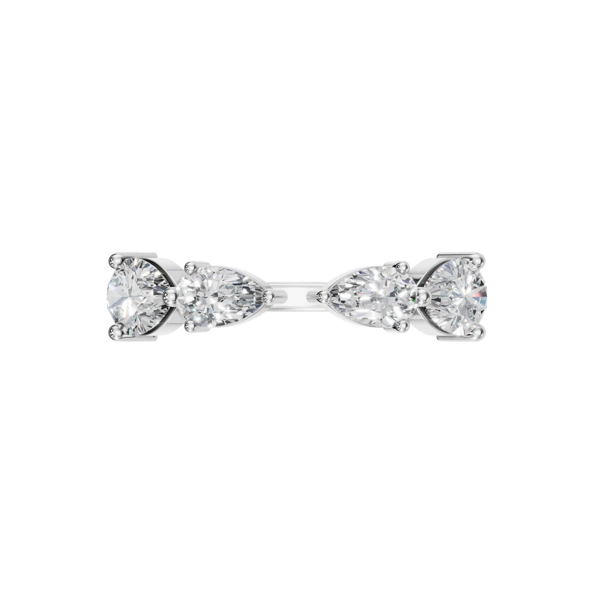 1.06 CTW Princess Cut Diamond Ring – Sleek Trio Statement by AYA Fine Jewelry