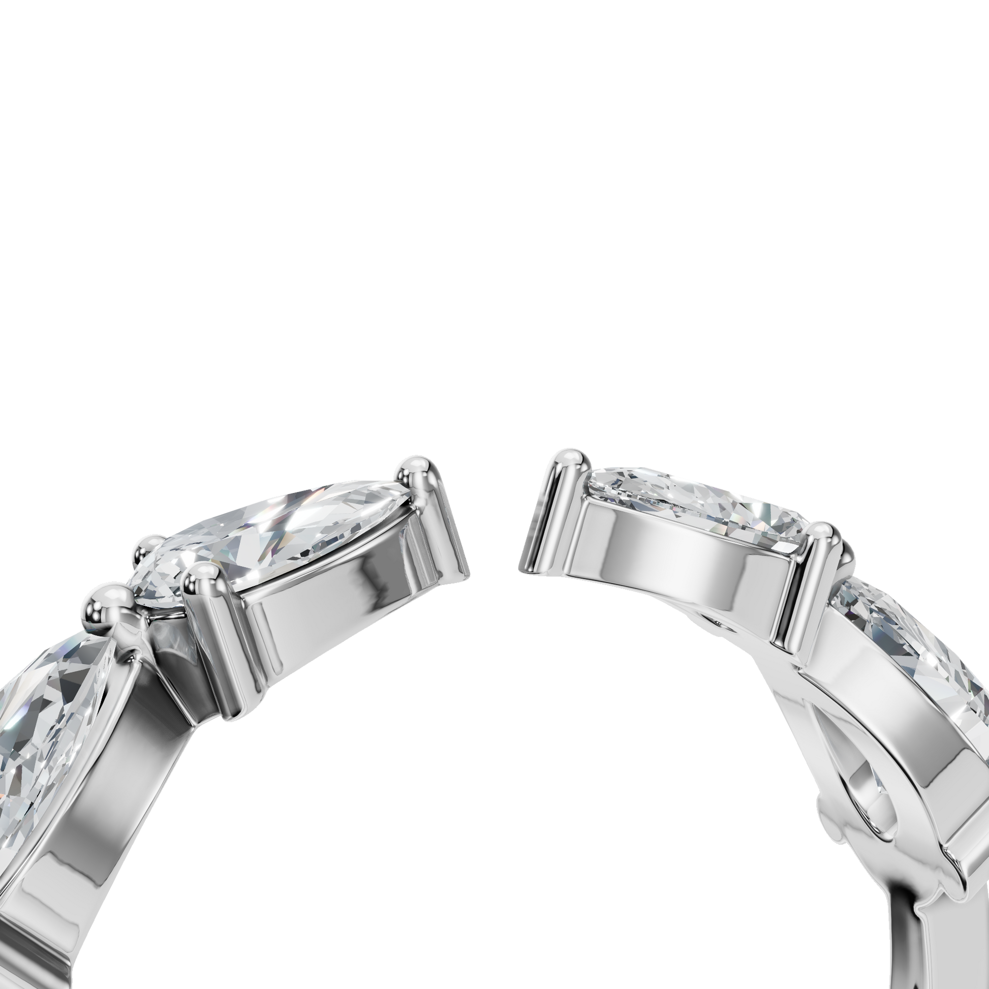 1.06 CTW Princess Cut Diamond Ring – Sleek Trio Statement by AYA Fine Jewelry