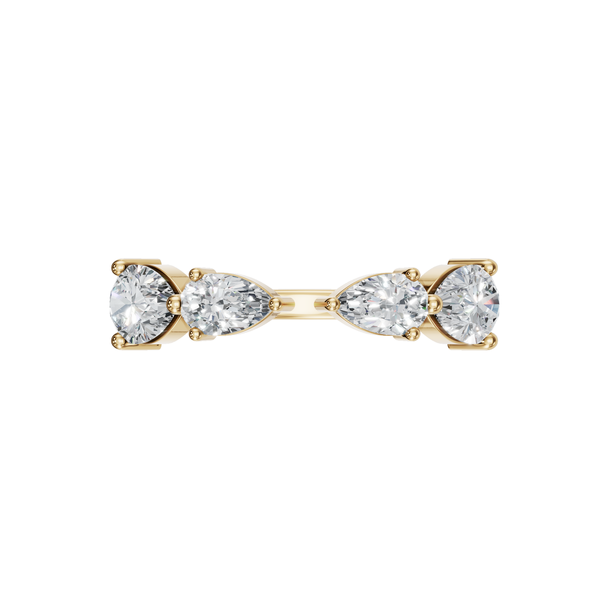 1.06 CTW Princess Cut Diamond Ring – Sleek Trio Statement by AYA Fine Jewelry