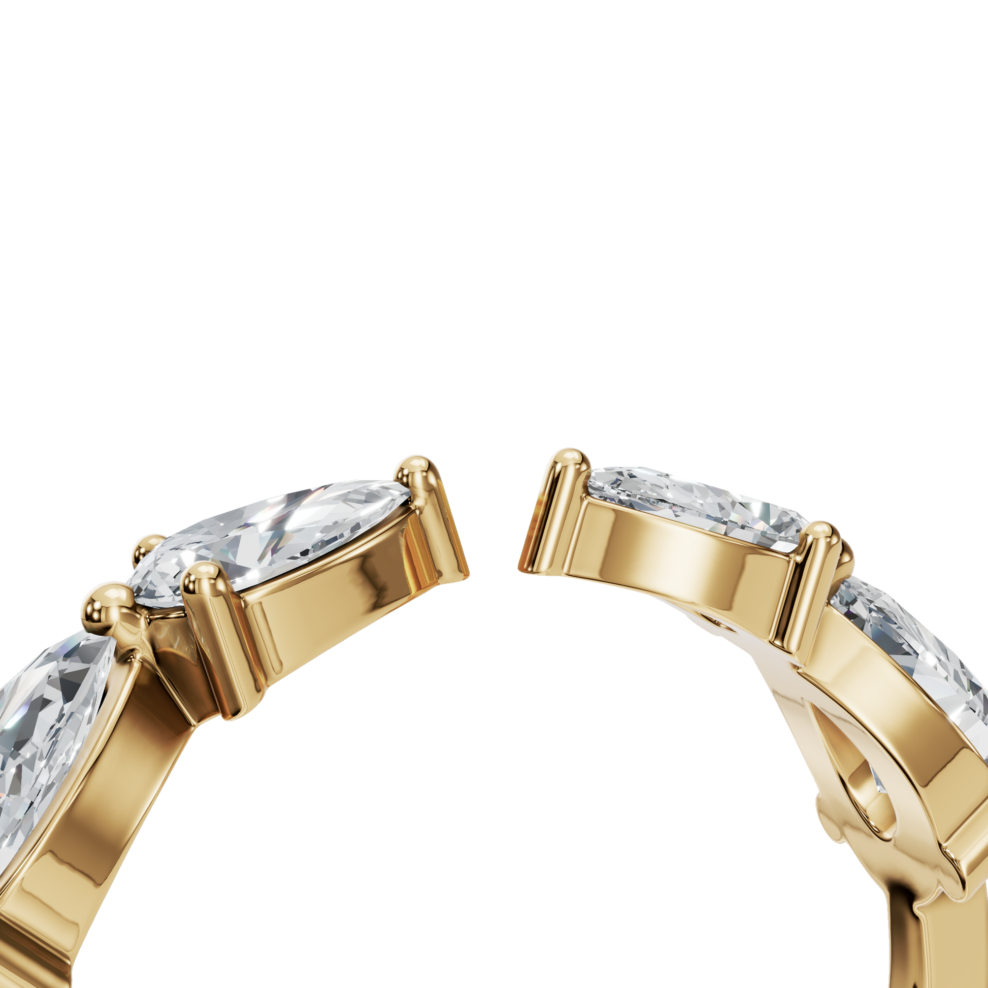 1.06 CTW Princess Cut Diamond Ring – Sleek Trio Statement by AYA Fine Jewelry