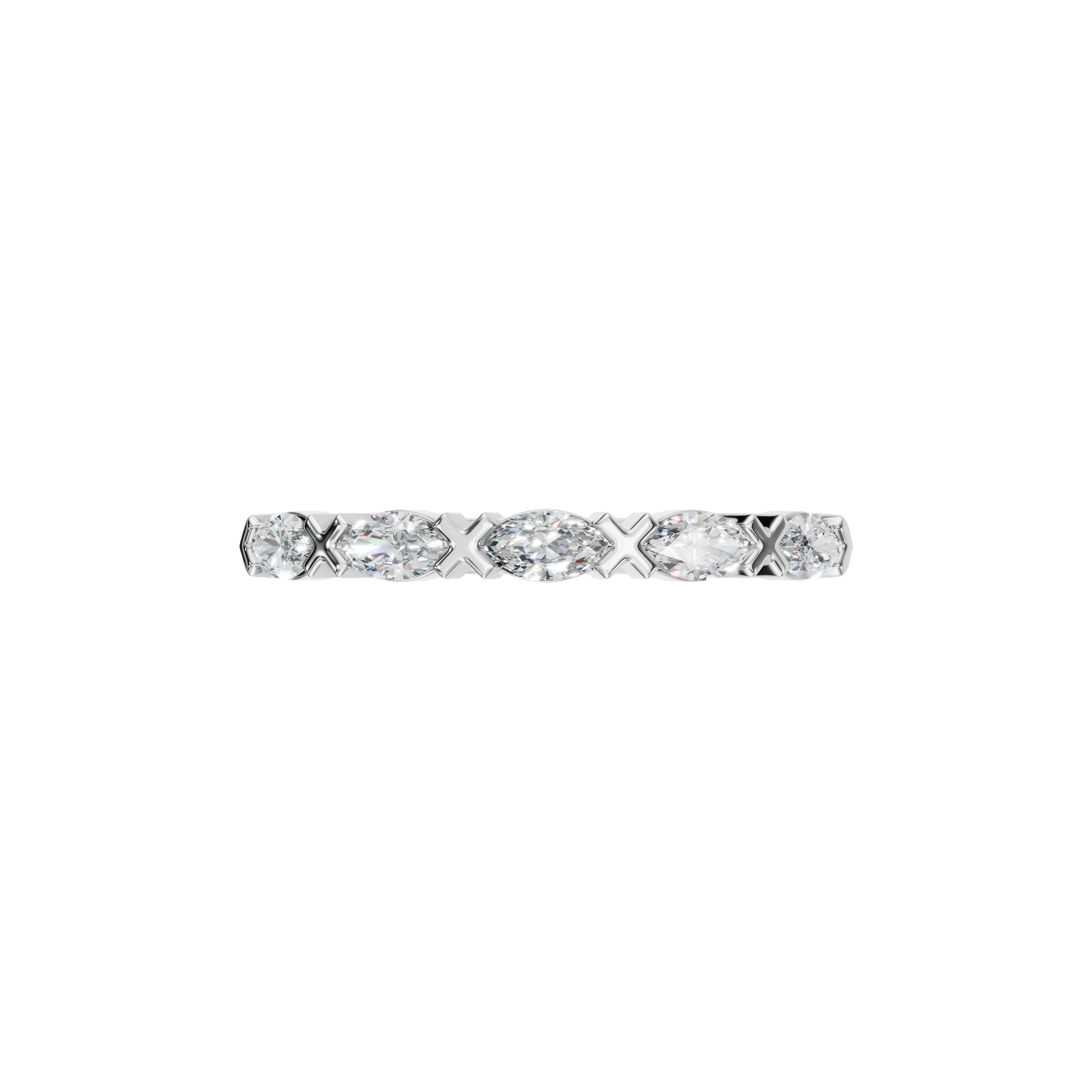 Marquise Lab Grown Diamond Half Eternity Ring - Anniversary Gift