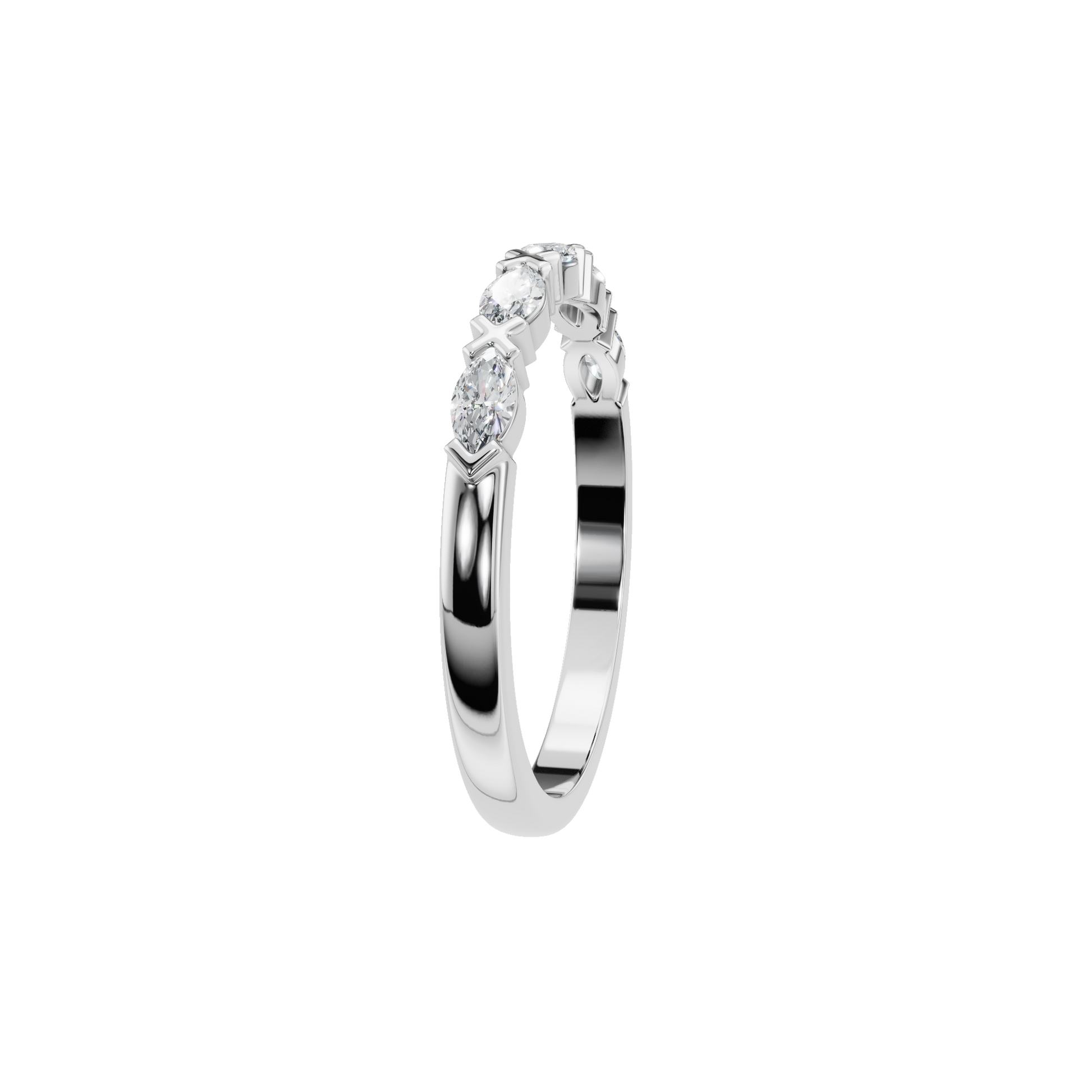 Marquise Lab Grown Diamond Half Eternity Ring - Anniversary Gift