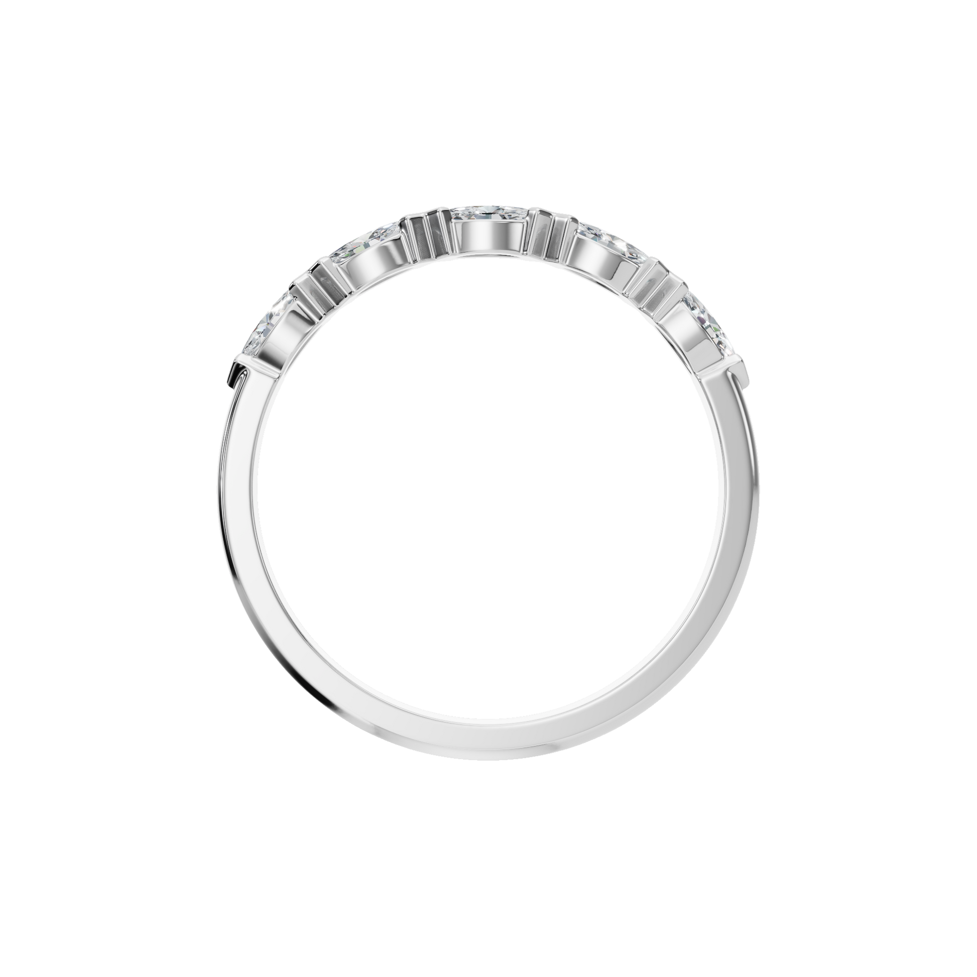 Marquise Lab Grown Diamond Half Eternity Ring - Anniversary Gift