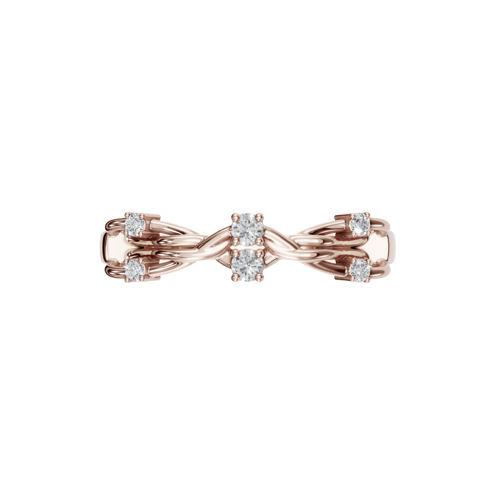 Elegant Diamond Bow Ring in Gold | Delicate Feminine Fine Jewelry Ring