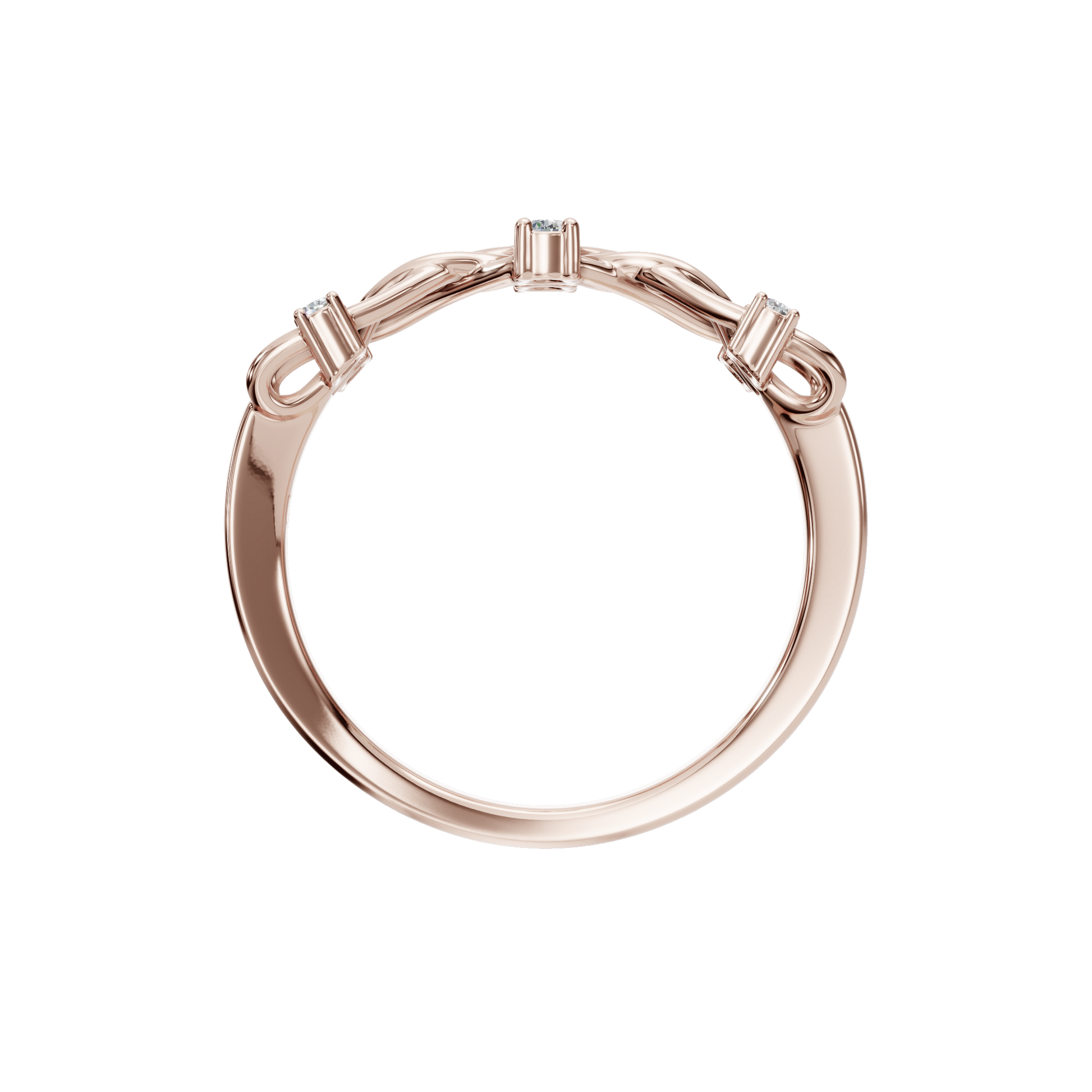 Elegant Diamond Bow Ring in Gold | Delicate Feminine Fine Jewelry Ring