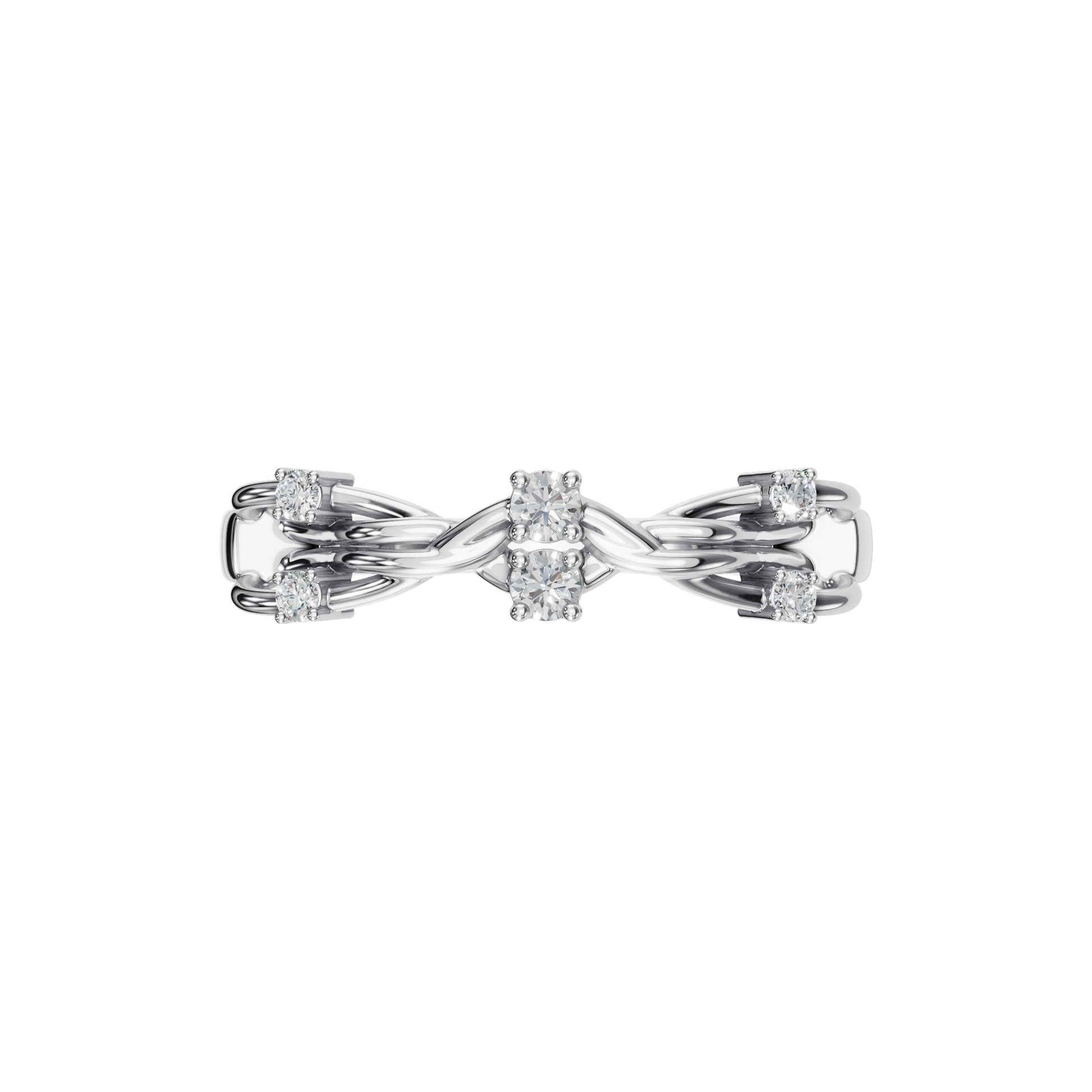 Elegant Diamond Bow Ring in Gold | Delicate Feminine Fine Jewelry Ring