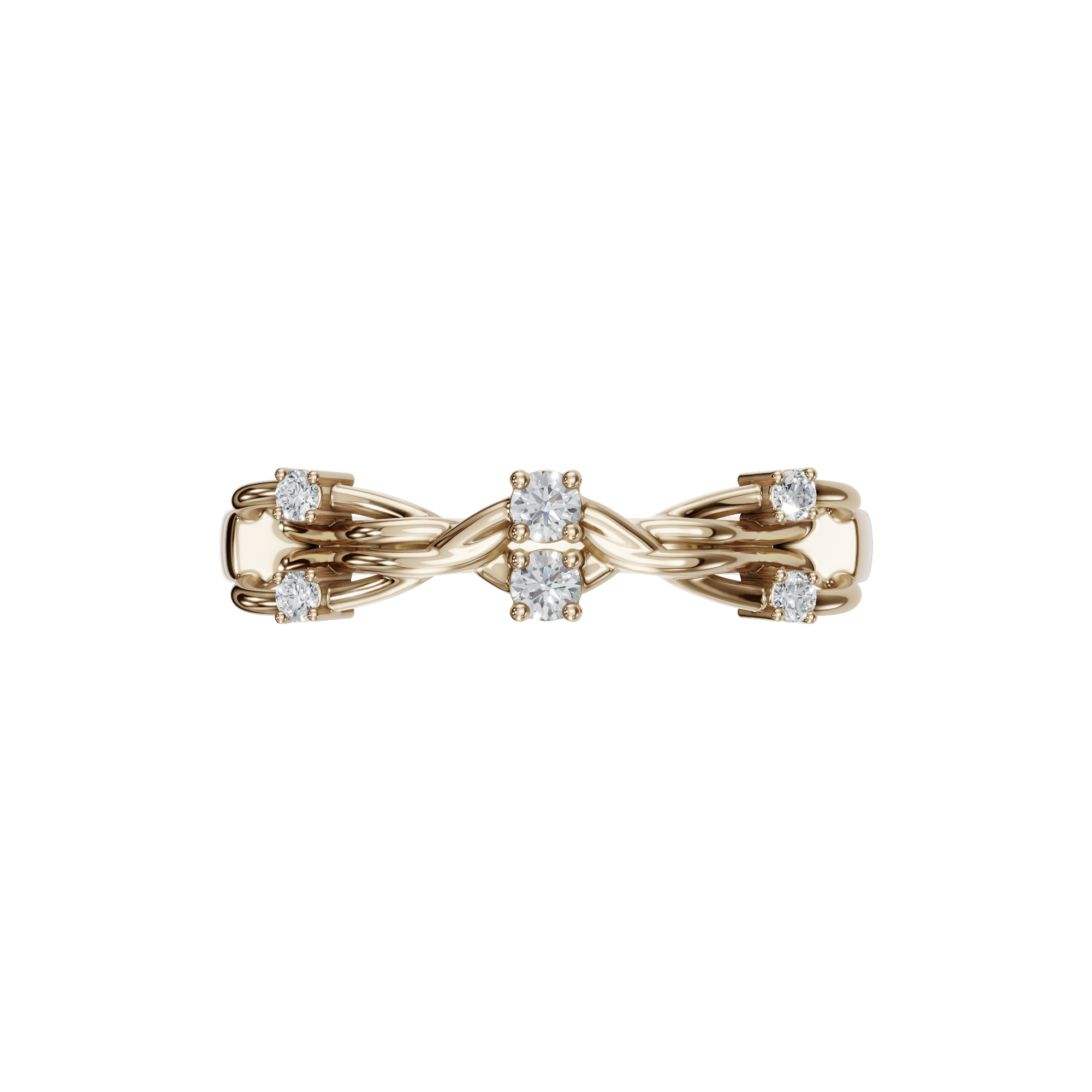 Elegant Diamond Bow Ring in Gold | Delicate Feminine Fine Jewelry Ring