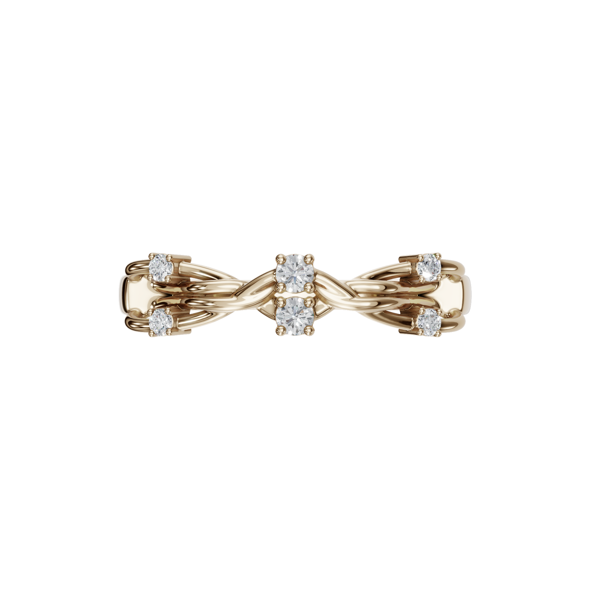 Elegant Diamond Bow Ring in Gold | Delicate Feminine Fine Jewelry Ring