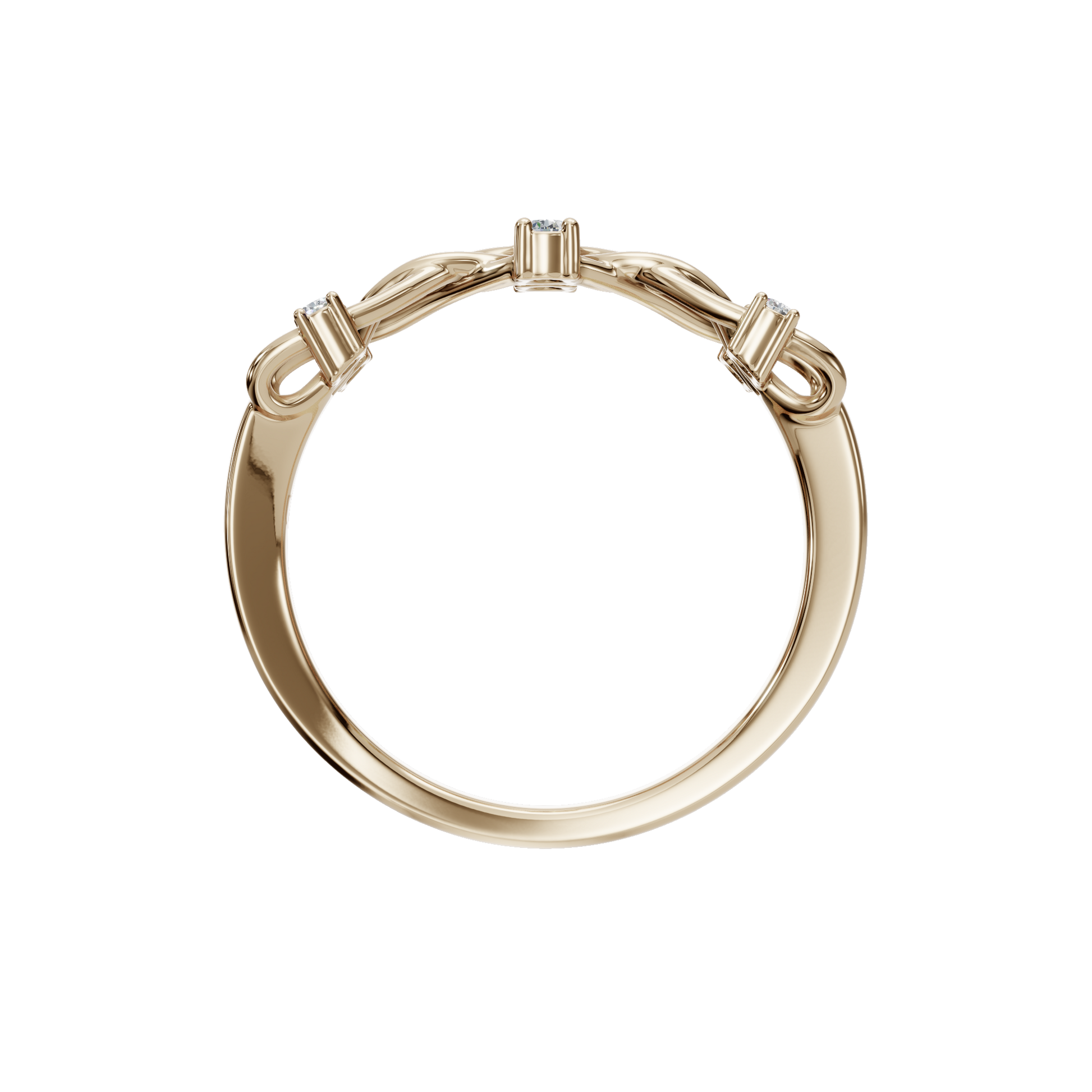 Elegant Diamond Bow Ring in Gold | Delicate Feminine Fine Jewelry Ring