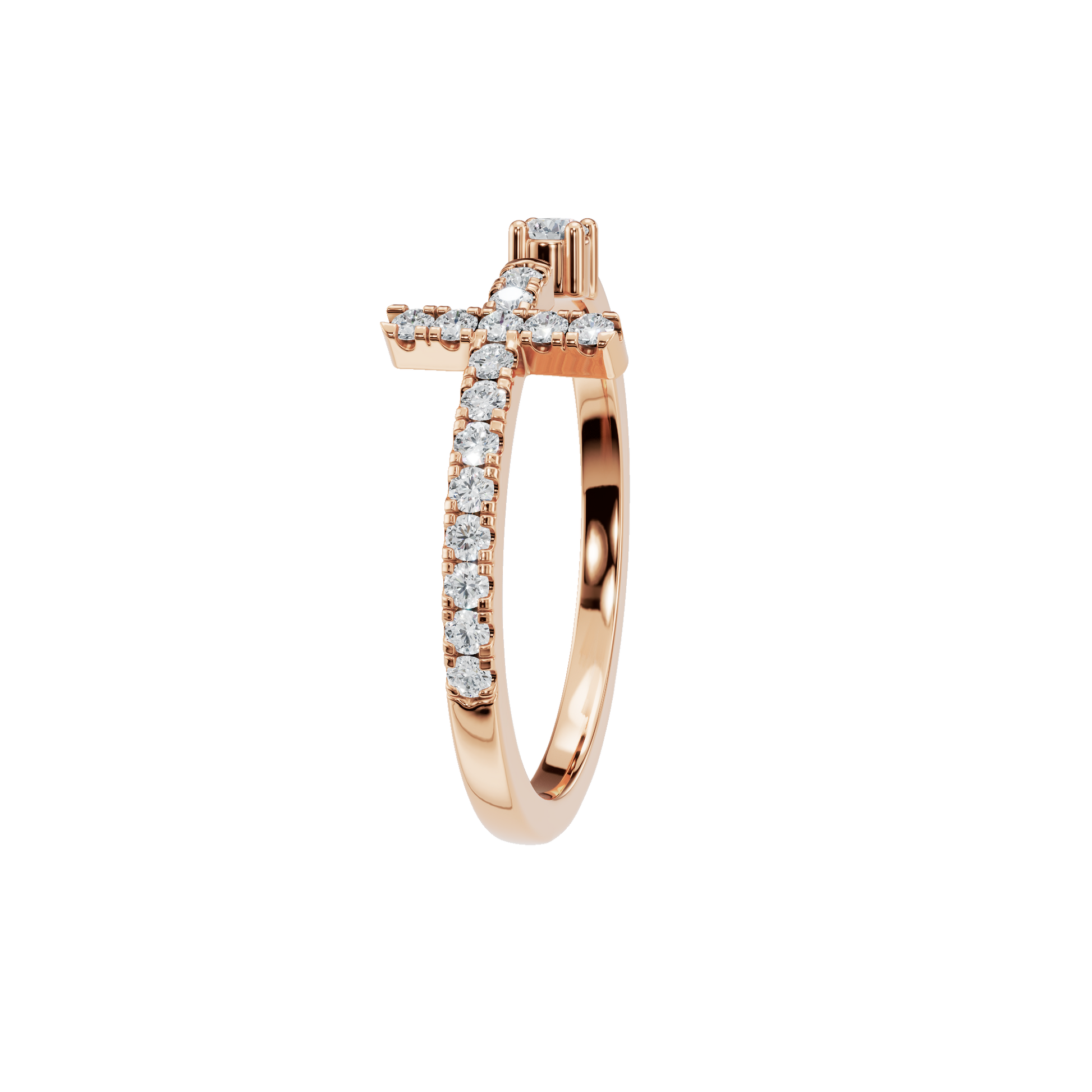 Lab Grown Diamond Cross Ring - Gift for Christmas