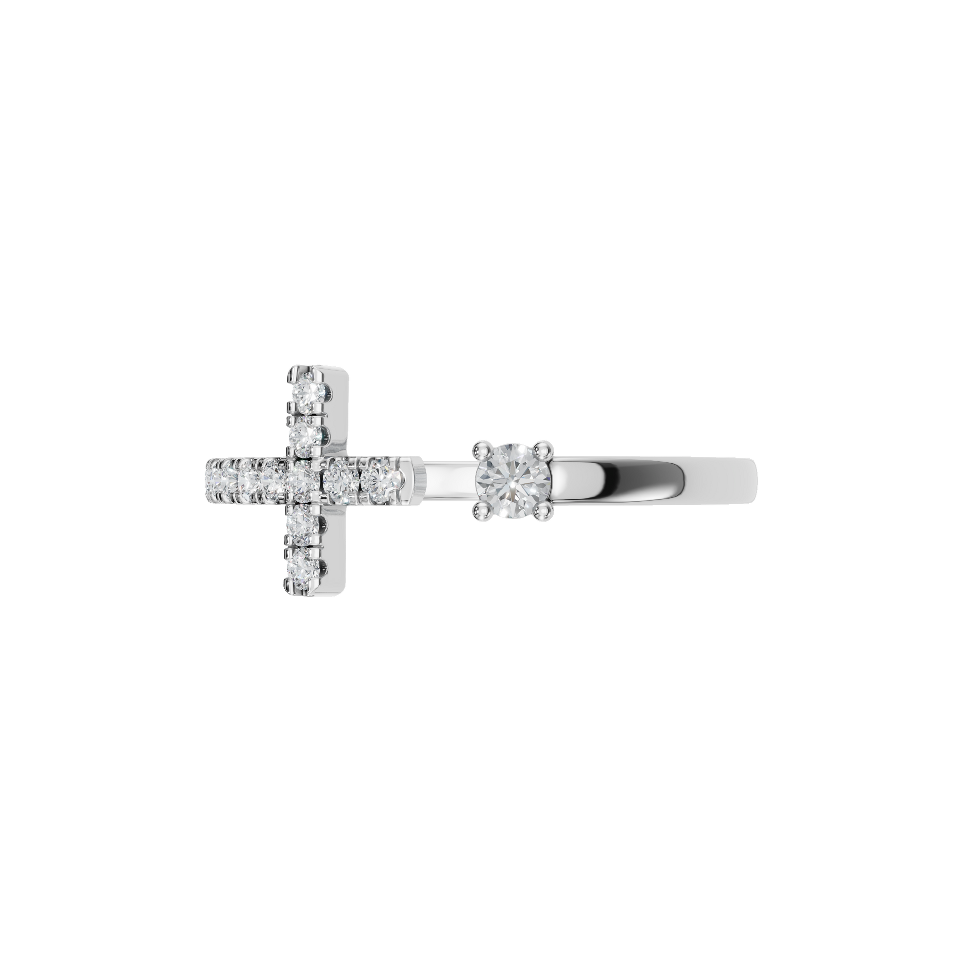 Lab Grown Diamond Cross Ring - Gift for Christmas