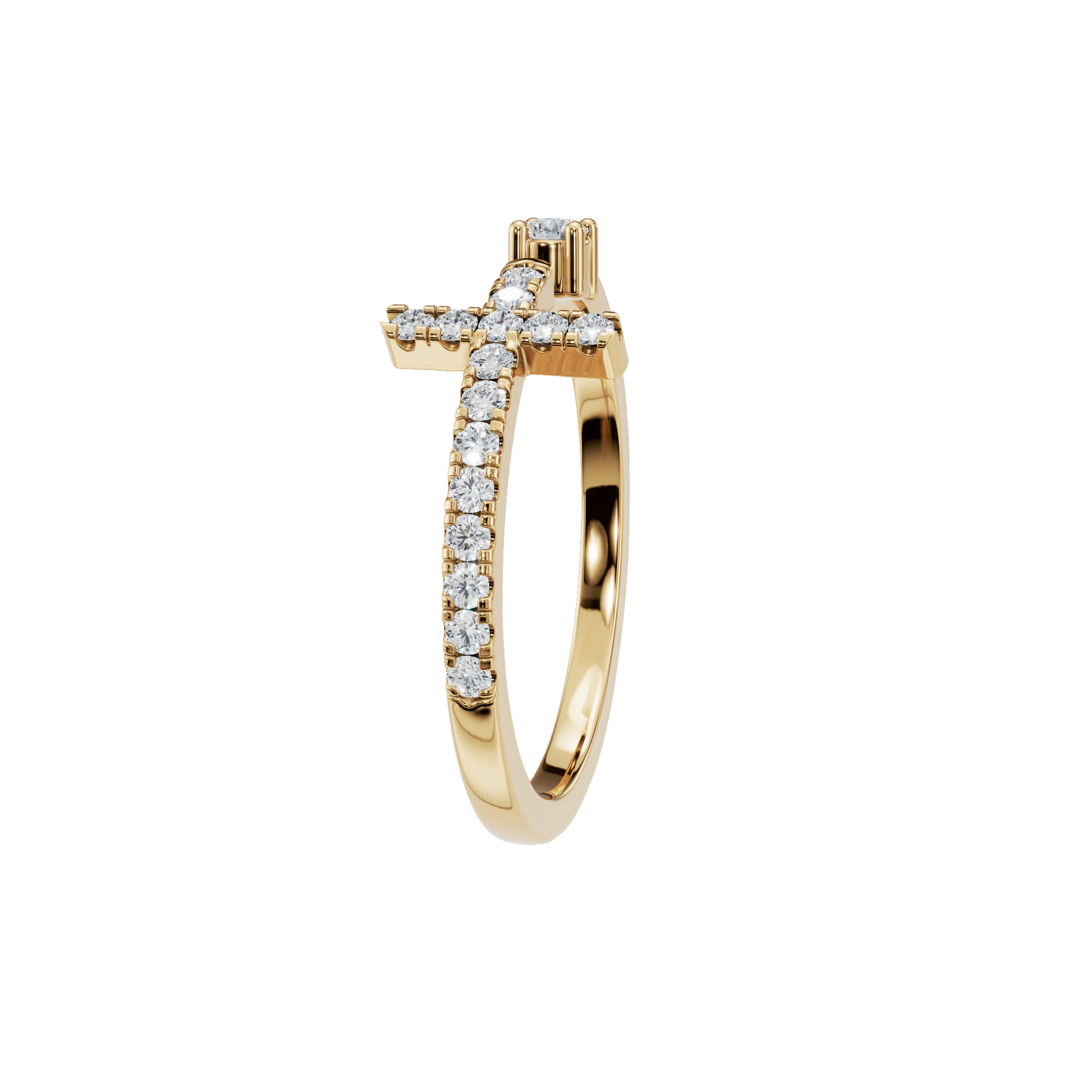 Lab Grown Diamond Cross Ring - Gift for Christmas
