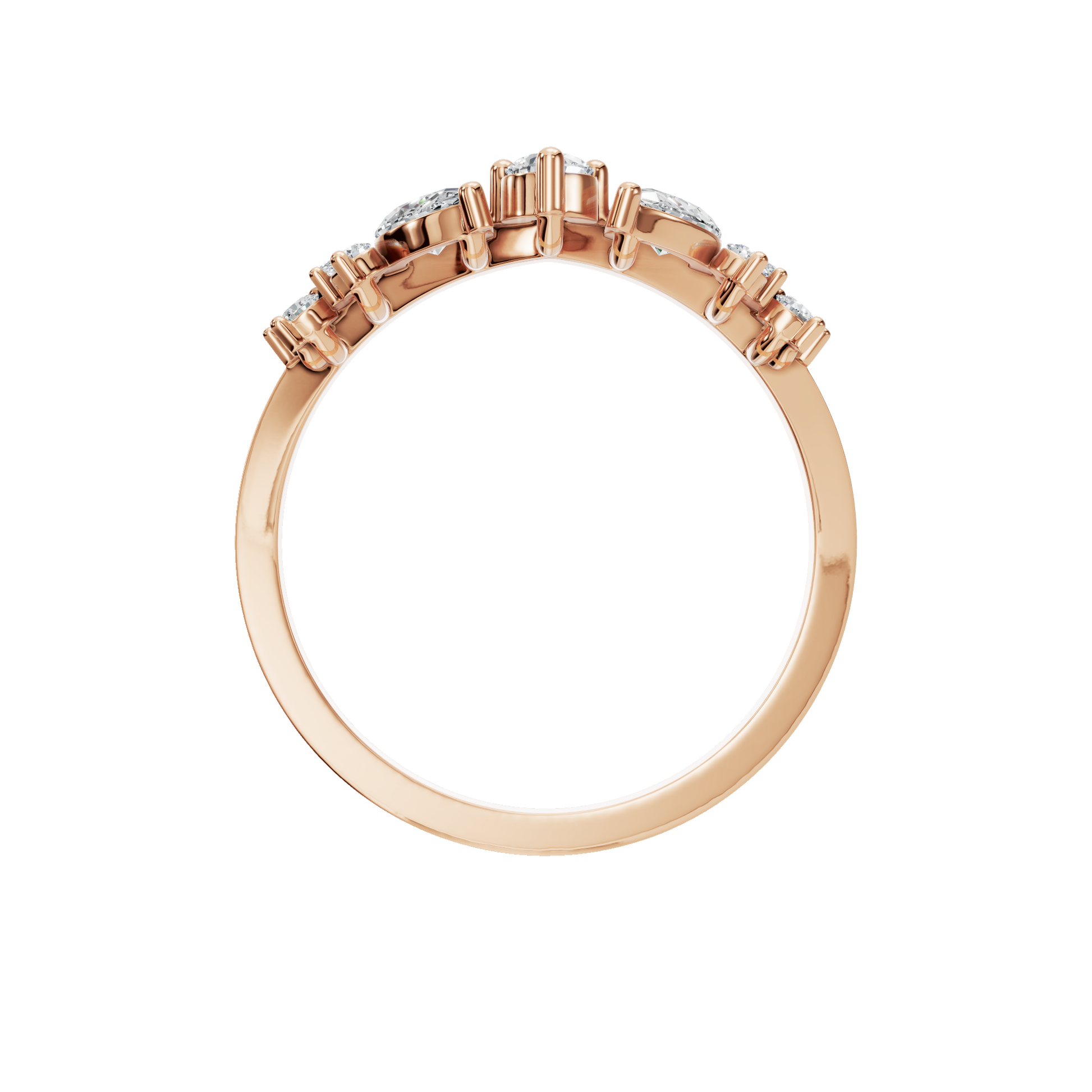 Chevron Style Lab Grown Diamond Ring