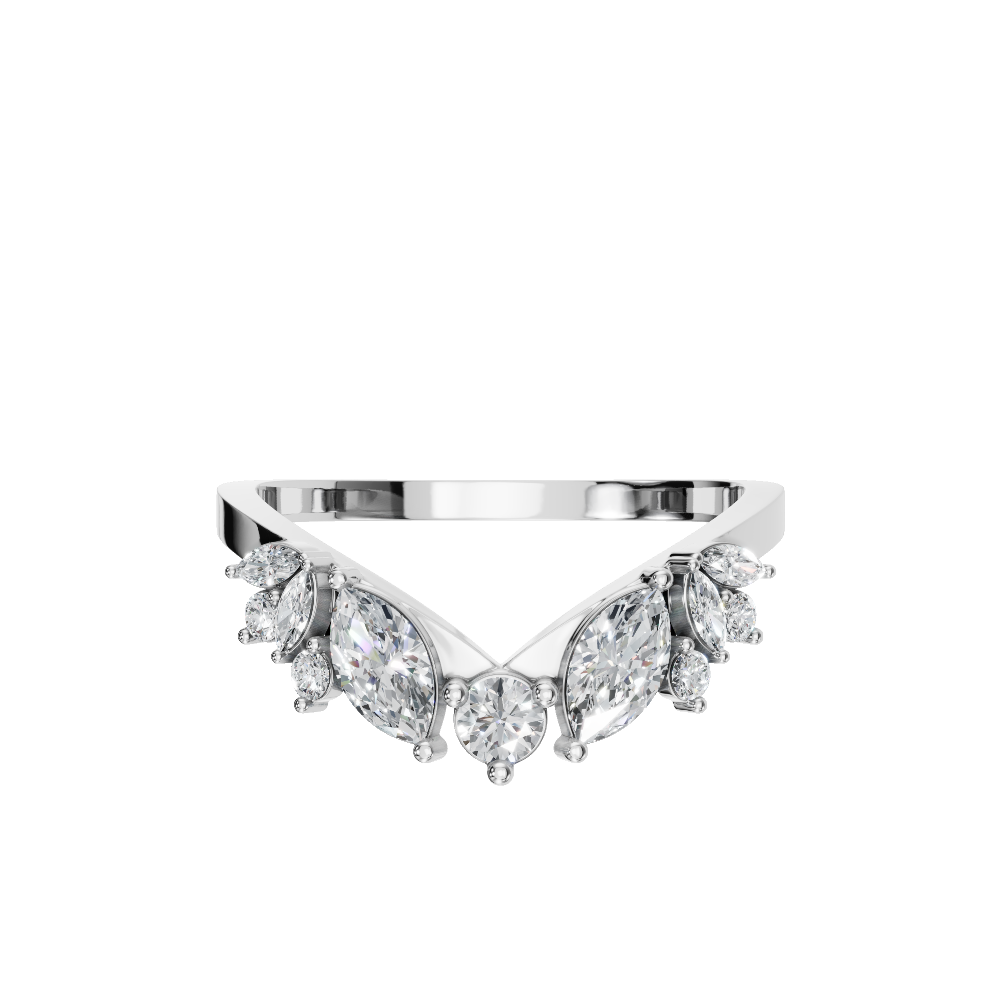 Chevron Style Lab Grown Diamond Ring