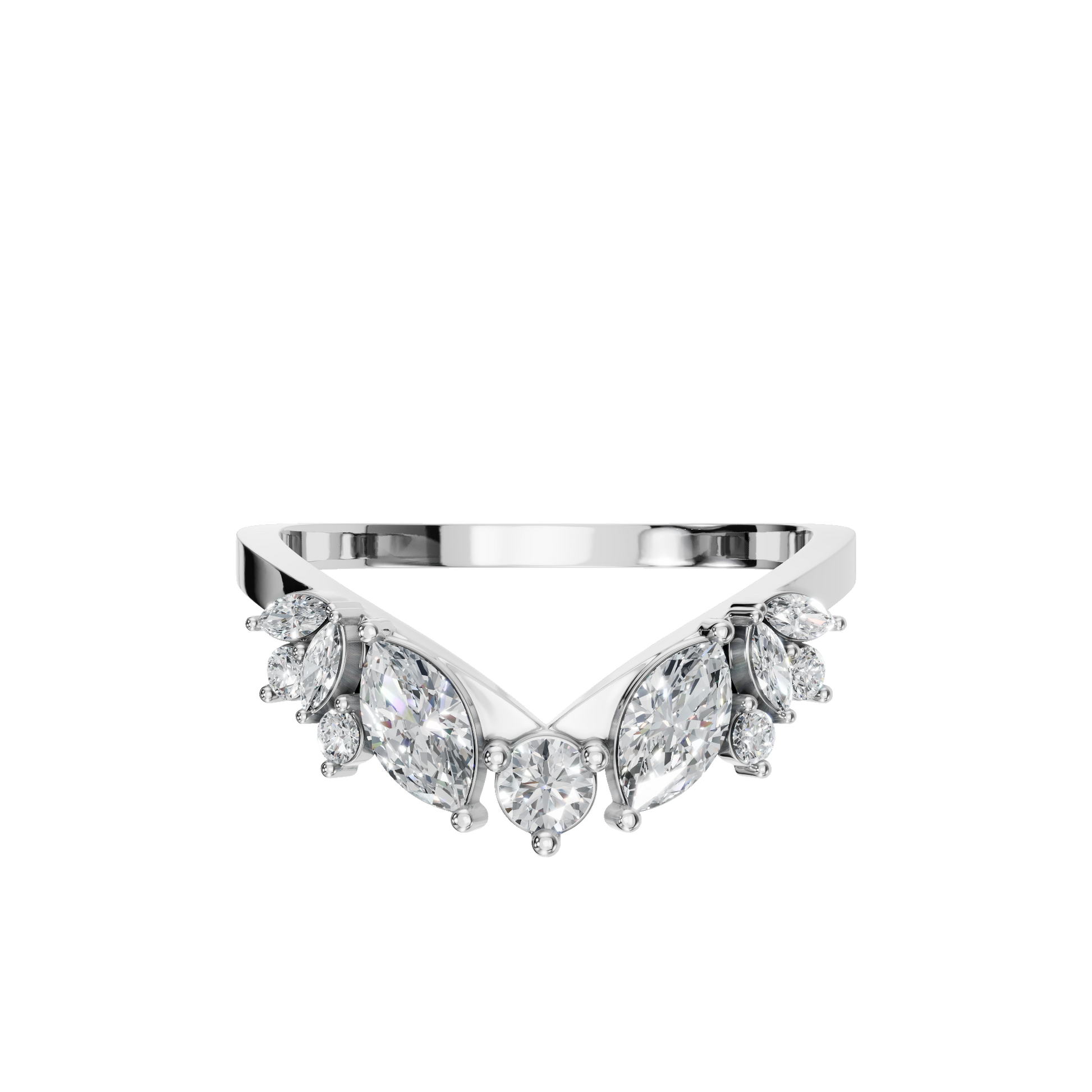 Chevron Style Lab Grown Diamond Ring