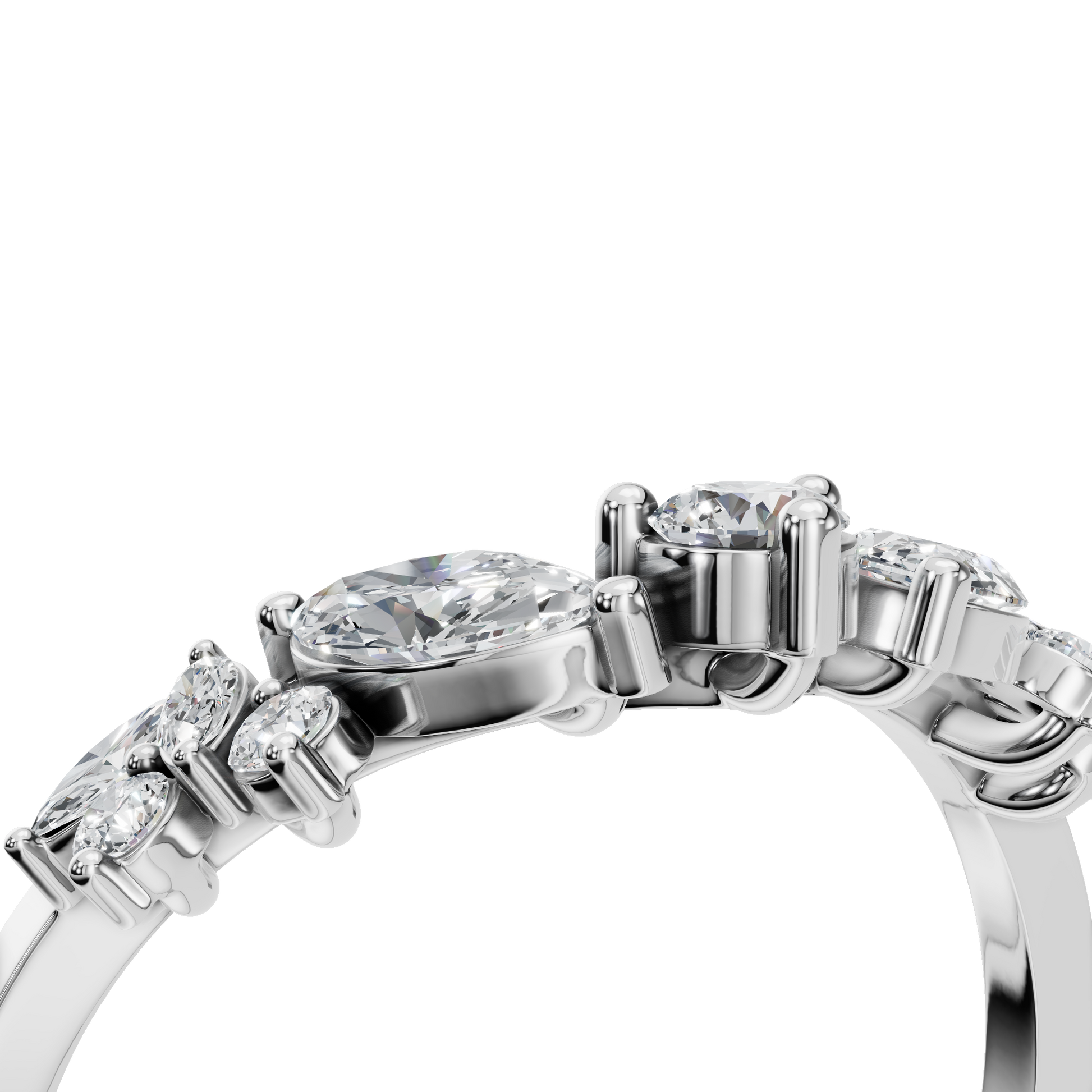 Chevron Style Lab Grown Diamond Ring