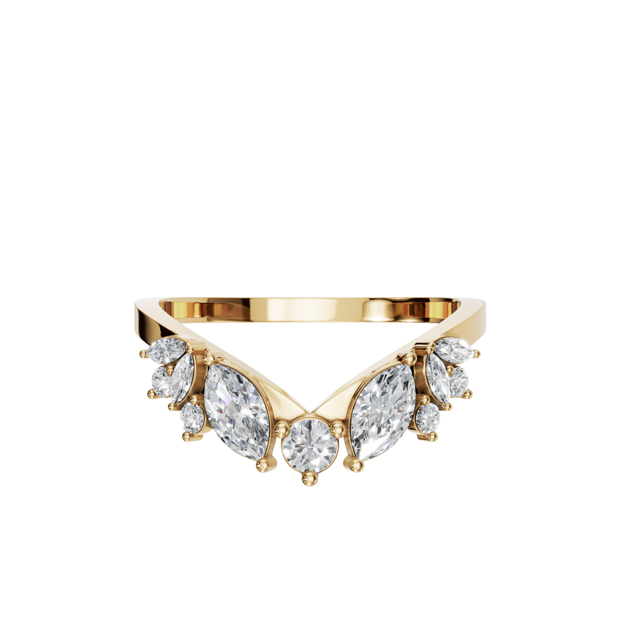 Chevron Style Lab Grown Diamond Ring