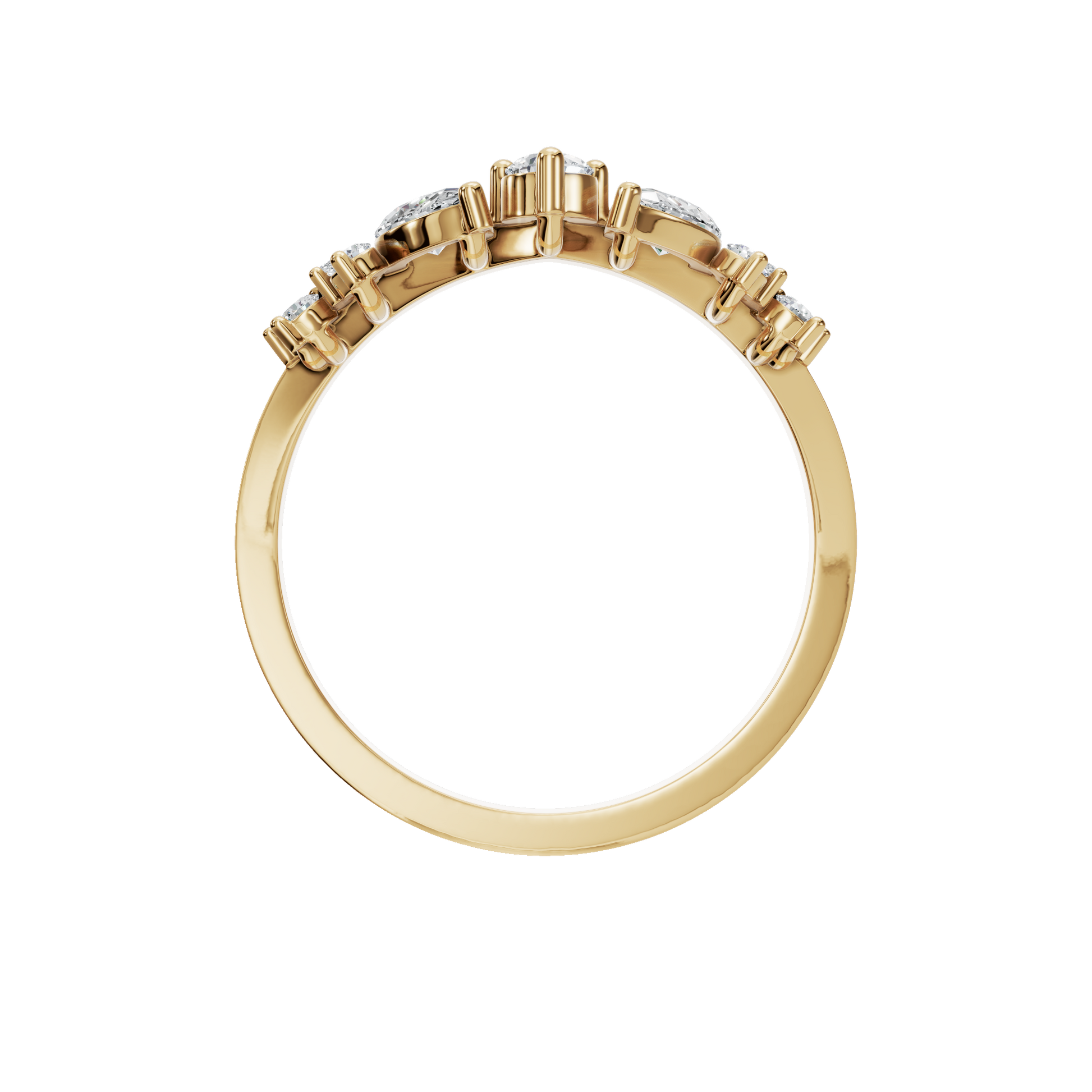 Chevron Style Lab Grown Diamond Ring