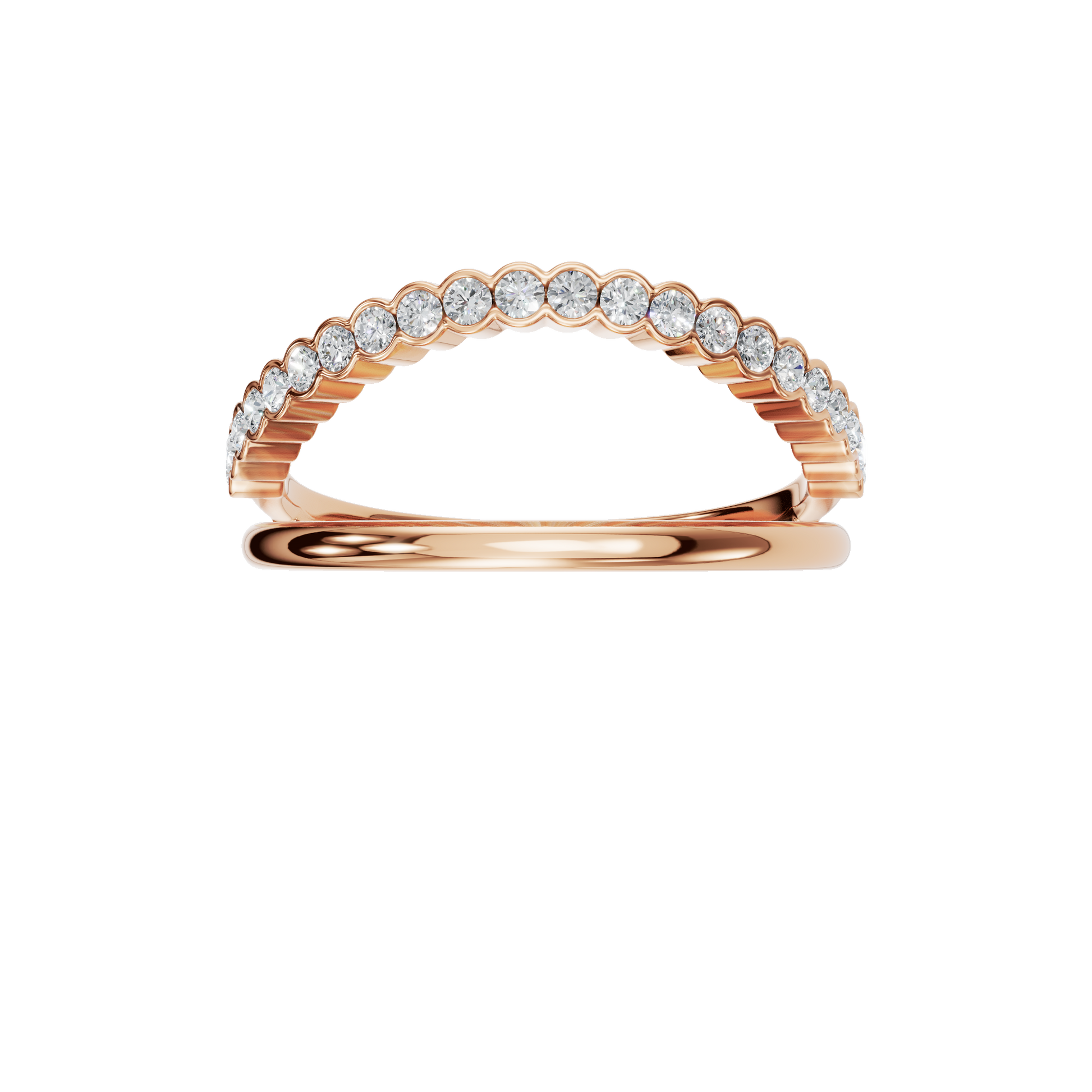 Lab Grown Diamond Contour Wedding Band