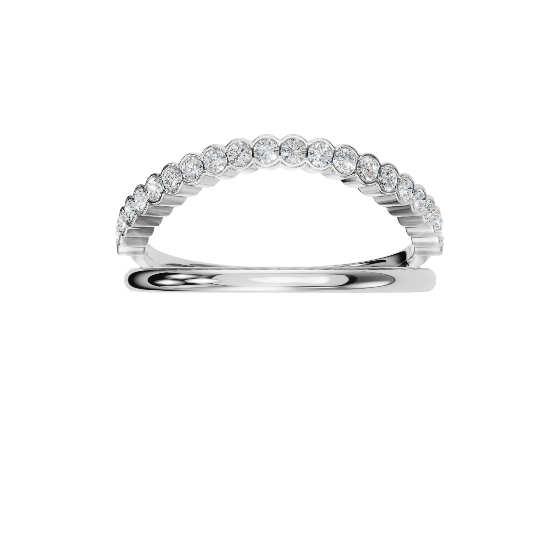 Lab Grown Diamond Contour Wedding Band
