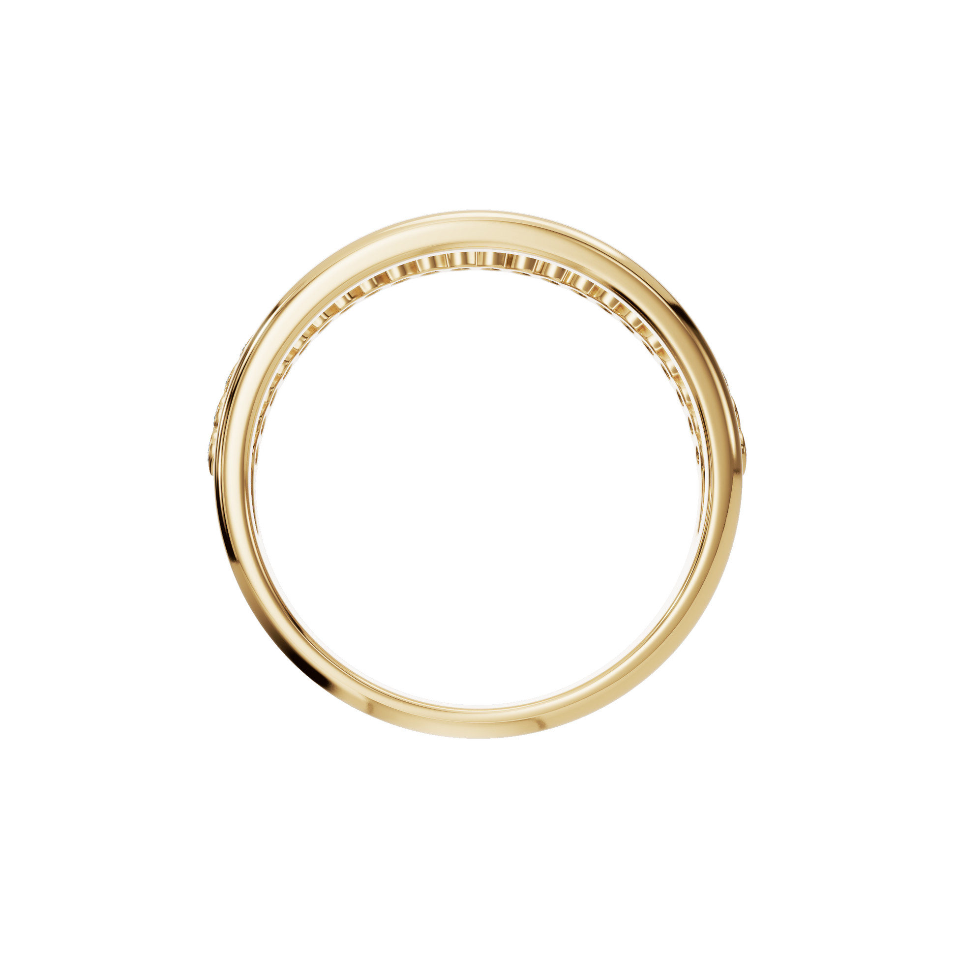 Lab Grown Diamond Contour Wedding Band
