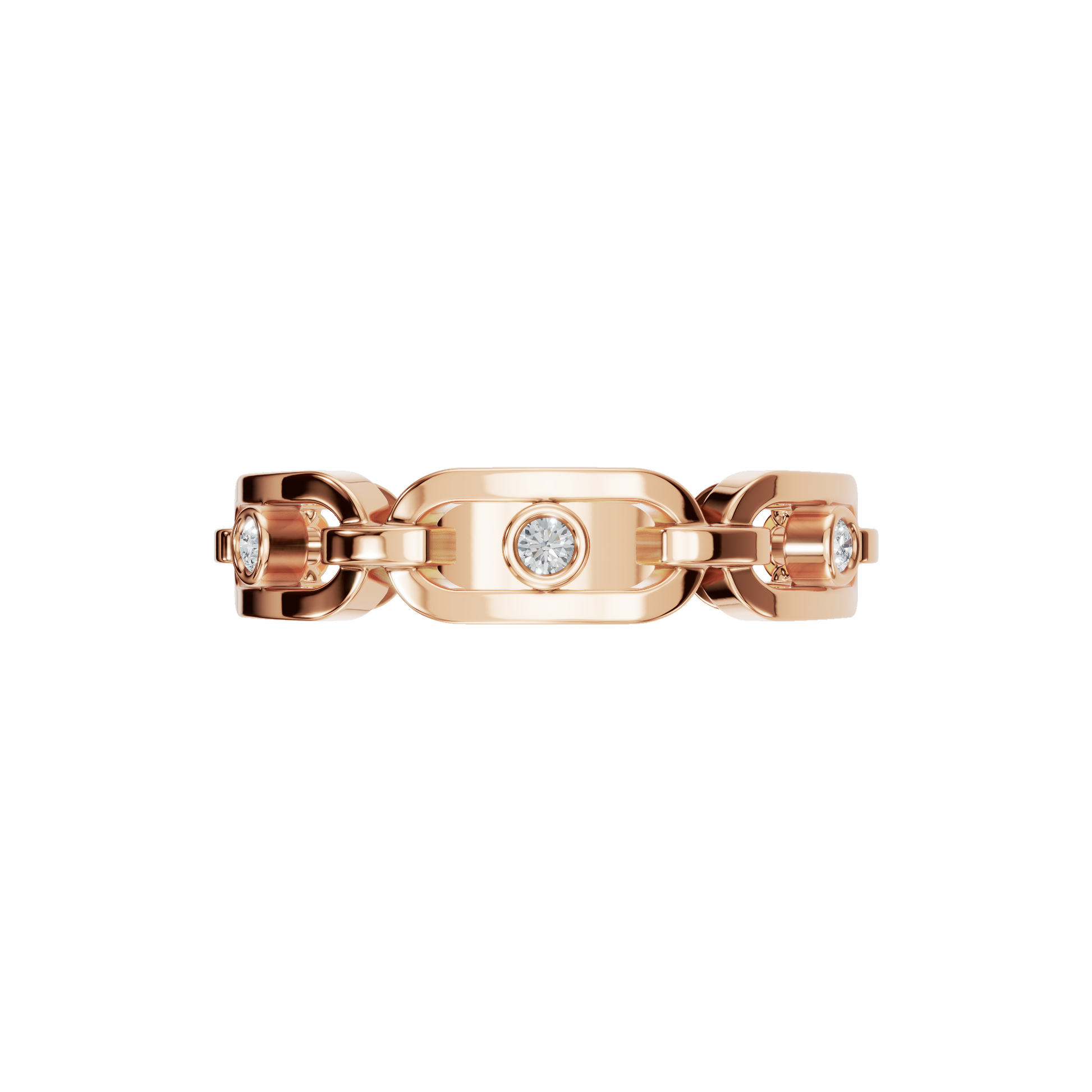Chunky Lab Created Diamond Link Ring-Modern Luxury Ring