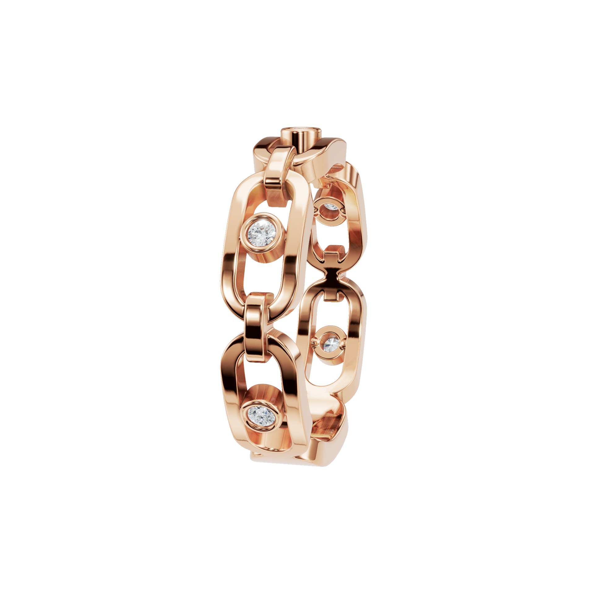 Chunky Lab Created Diamond Link Ring-Modern Luxury Ring